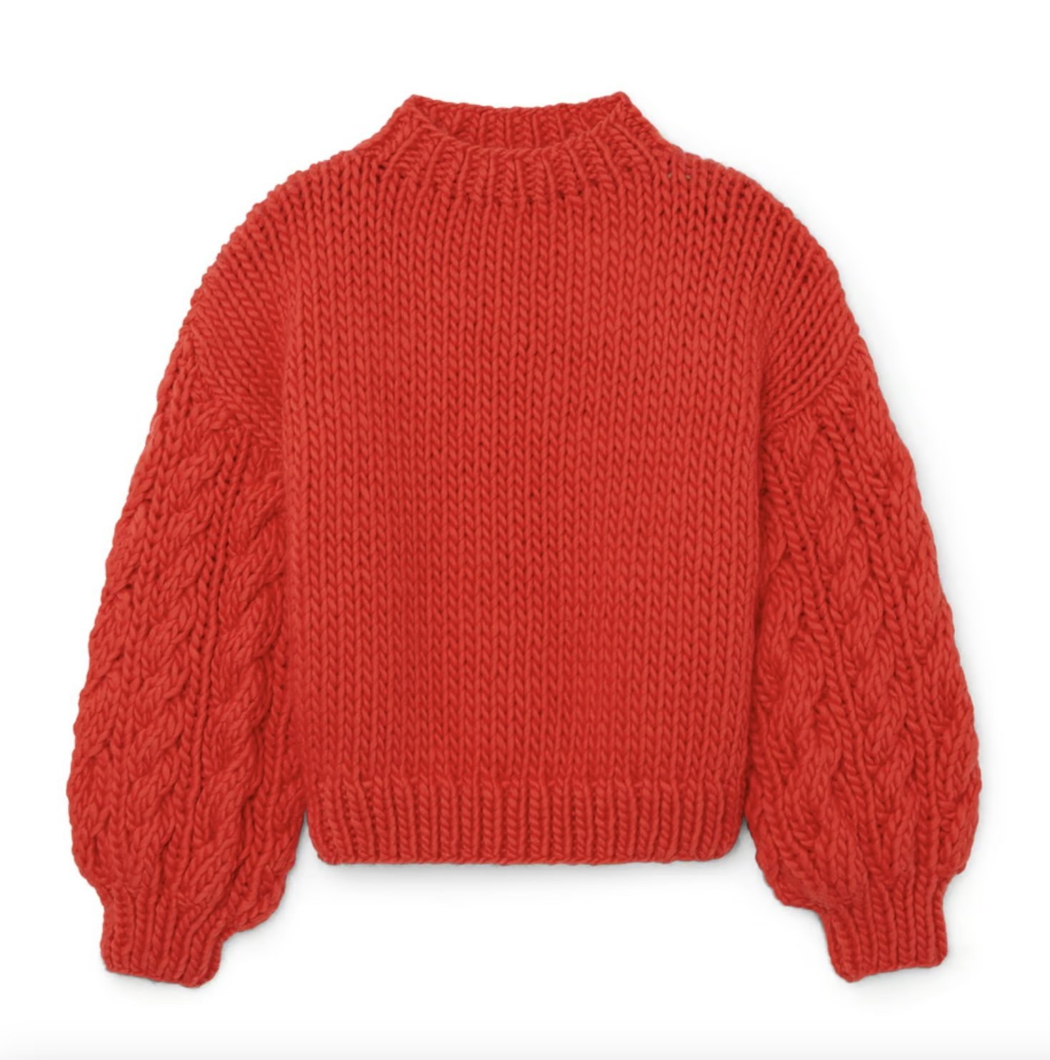 MR MITTENS Cable-Sleeve Crewneck