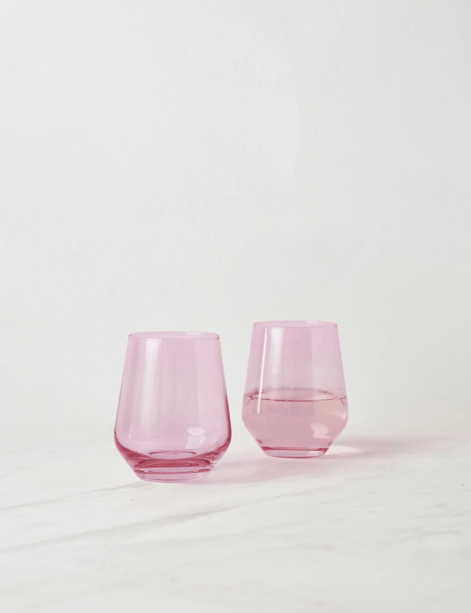 Estelle Colored Glass Stemless Wine Glass
