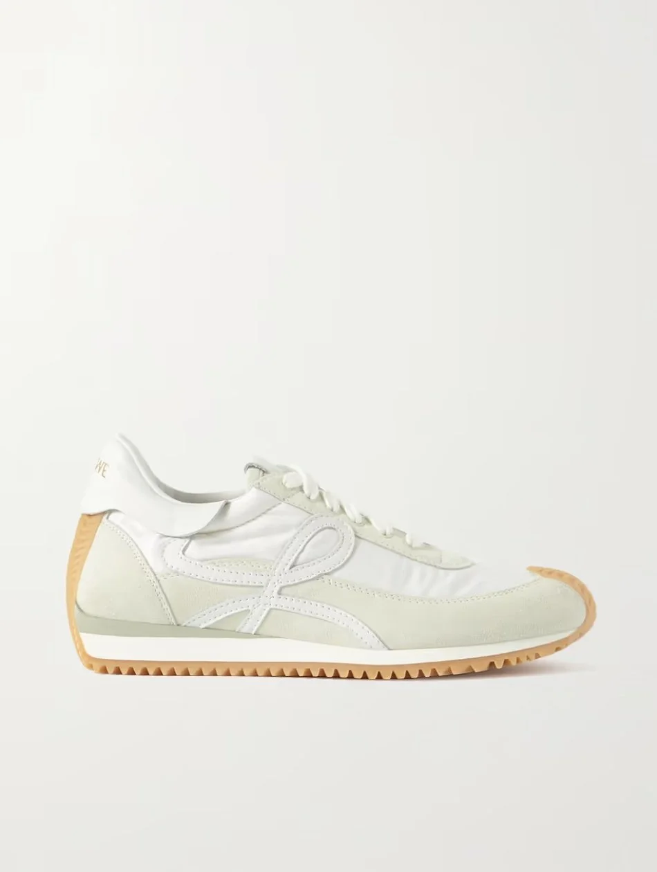 Loewe Flow Leather and Suede Sneaker