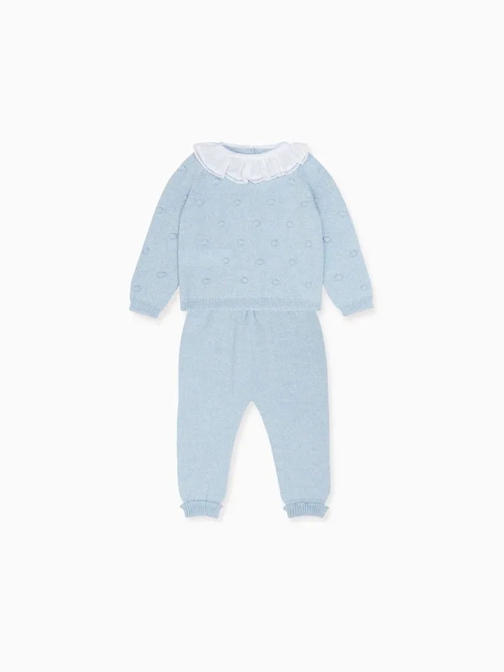 La Coqueta Light Blue Camelia Merino Baby Set