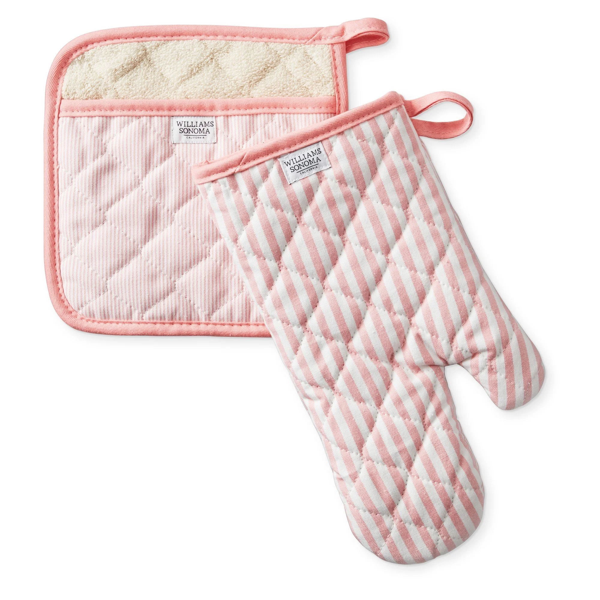 Williams Sonoma Bay Stripe Oven Mitt &amp; Potholder Set