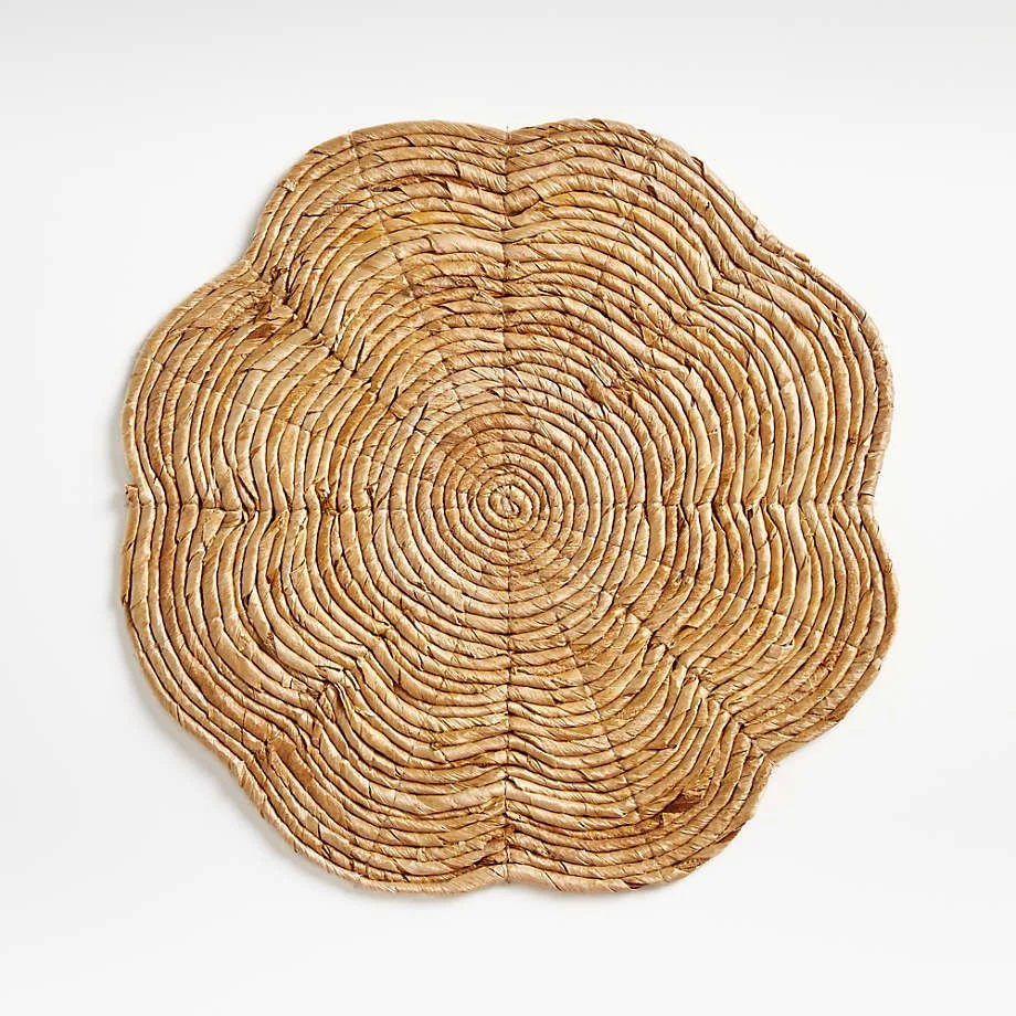 Crate &amp; Barrel Petal Fiber Flower-Shaped Placemat