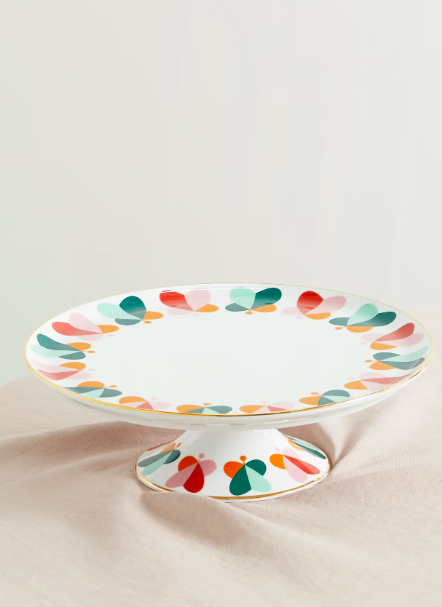 La DoubleJ Gold-plated Porcelain Cake Stand