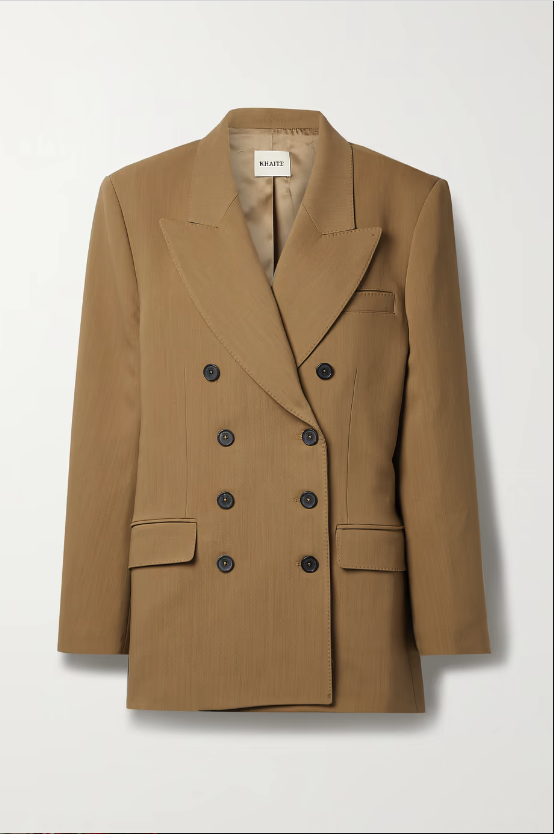 KHAITE Beige Tanner Double-Breasted Blazer