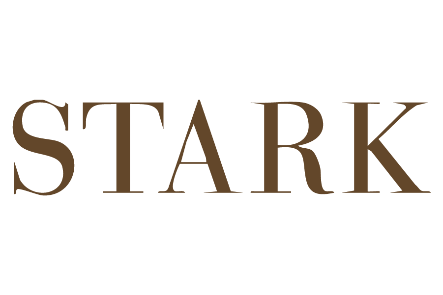 The word 'STARK' written in large, brown capital letters.