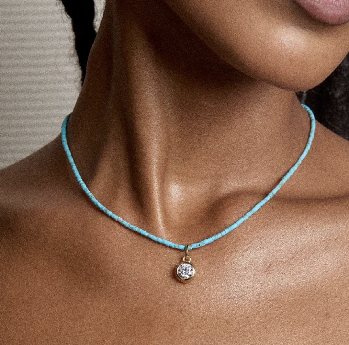 HART Teeny Turquoise Gemstone + Bezel