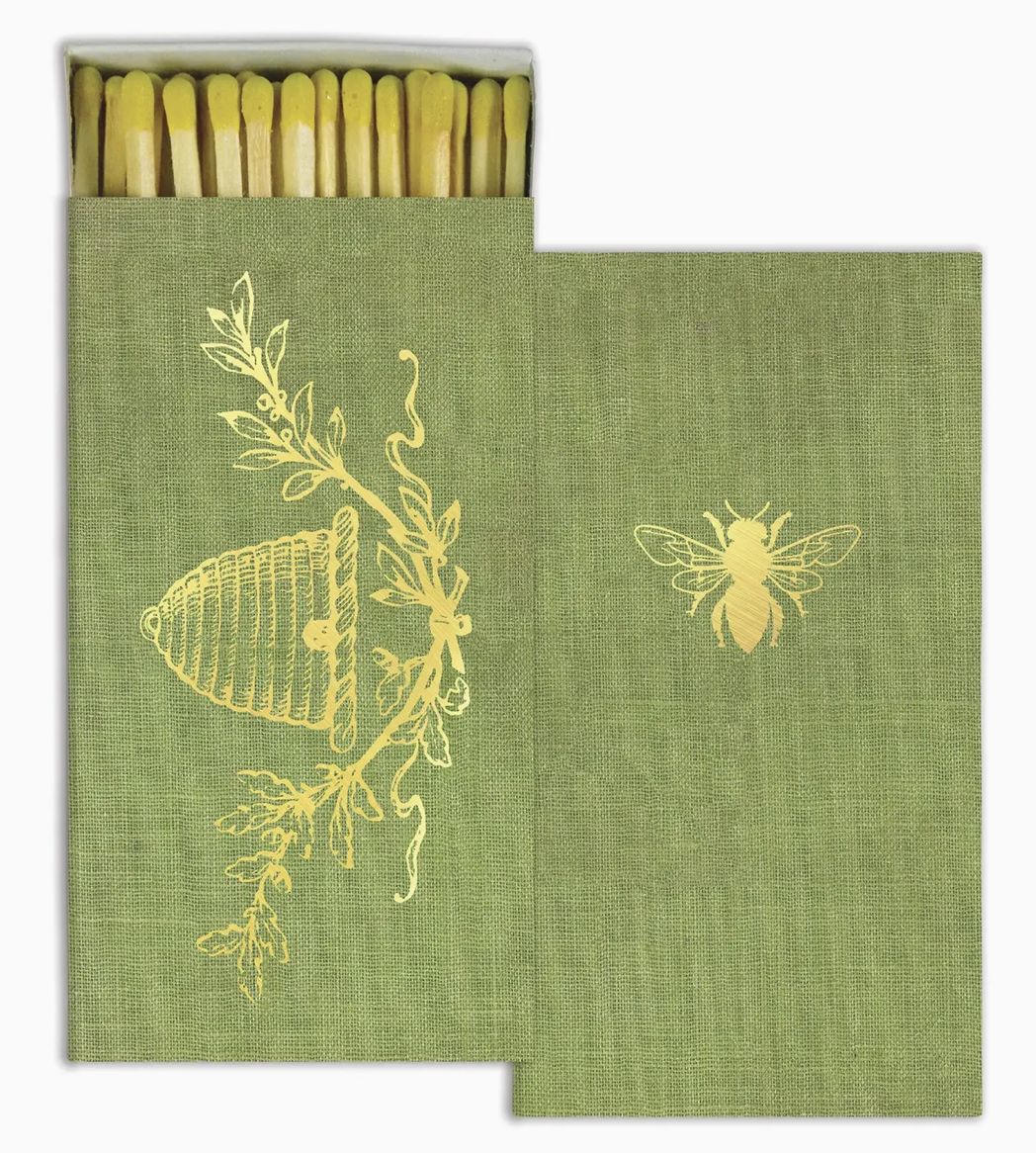 Matches - Bee Crest - Gold Foil