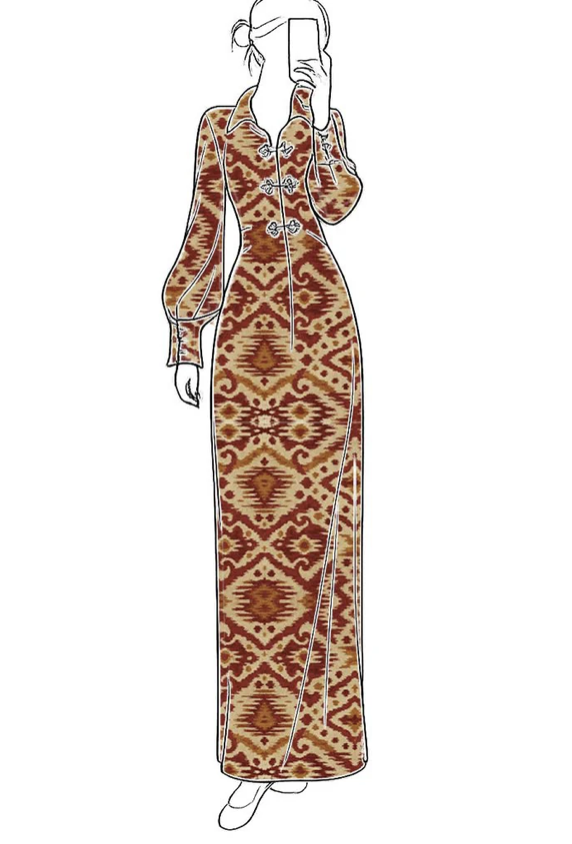 The Annabelle Azure Hostess Dress — Long