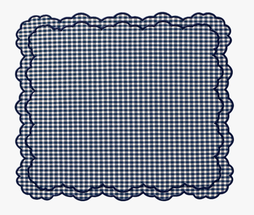 Brooks Placemats - Navy Gingham