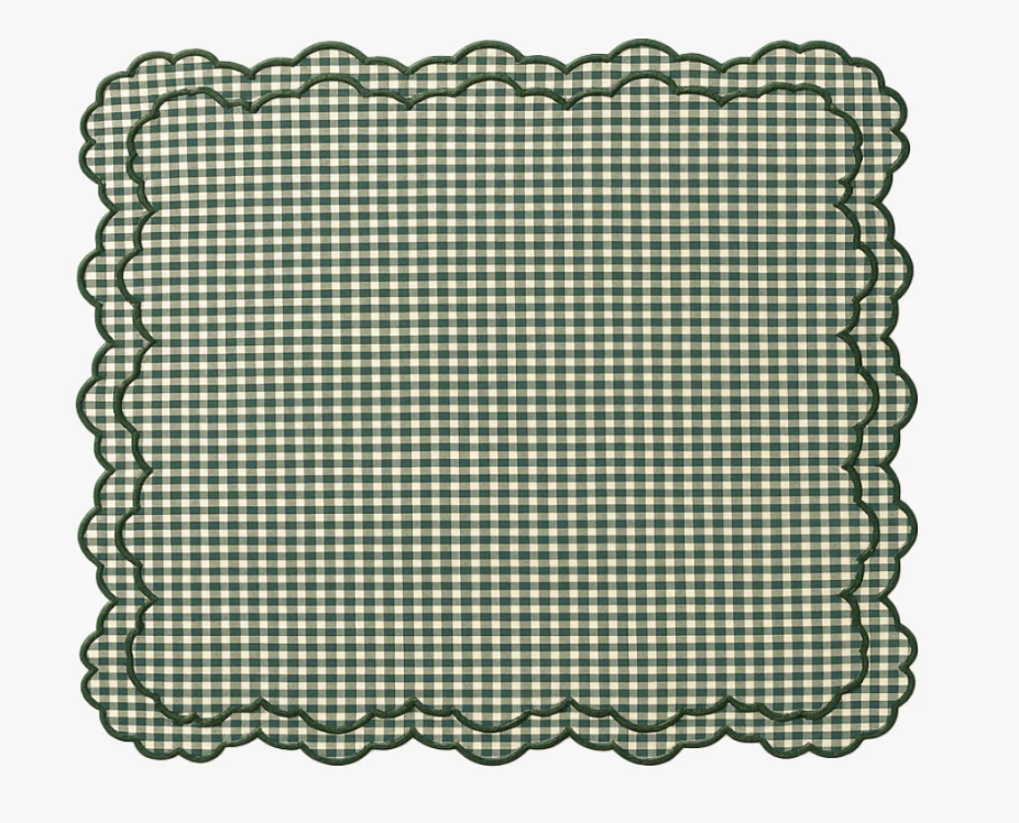Brooks Placemats - Emerald Gingham