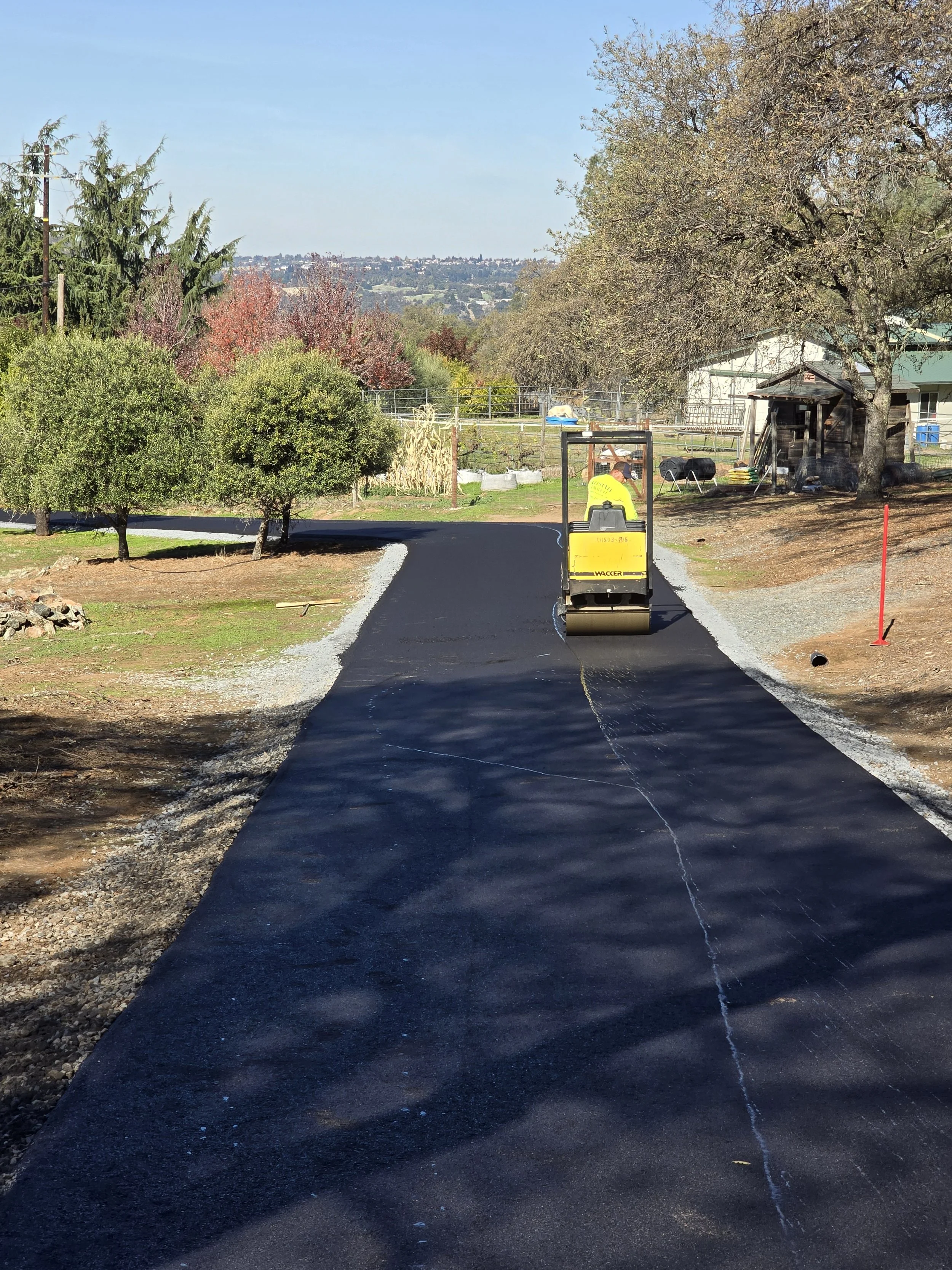 Allstate-Paving-Pilot-Hill-New-Asphalt-Construction-Asphalt-Roller-New-Road