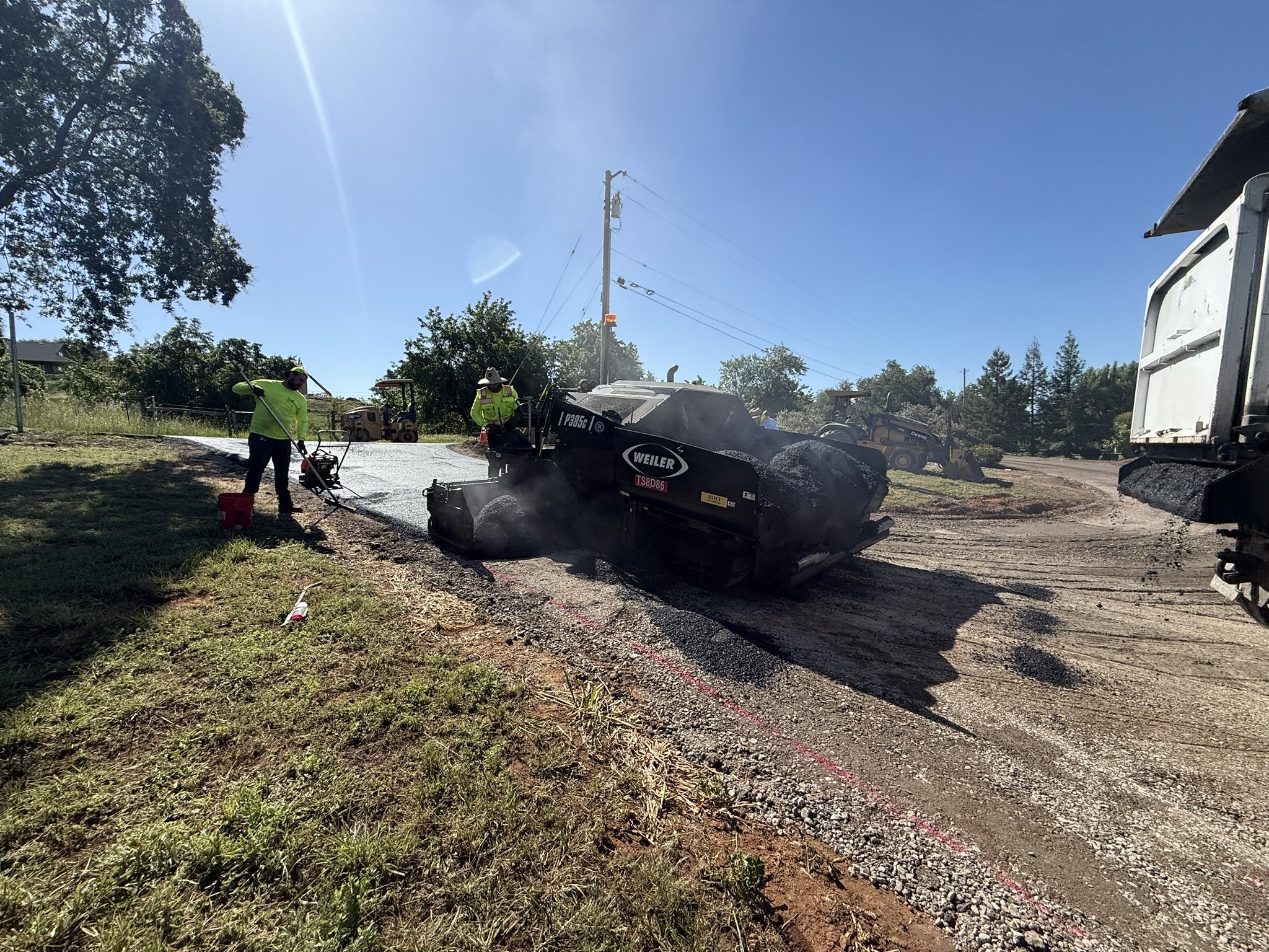 Allstate-Paving-New-Private-Driveway-NC-Asphalt-Paving-Machine-Operator-Weiler-Hot-Mix