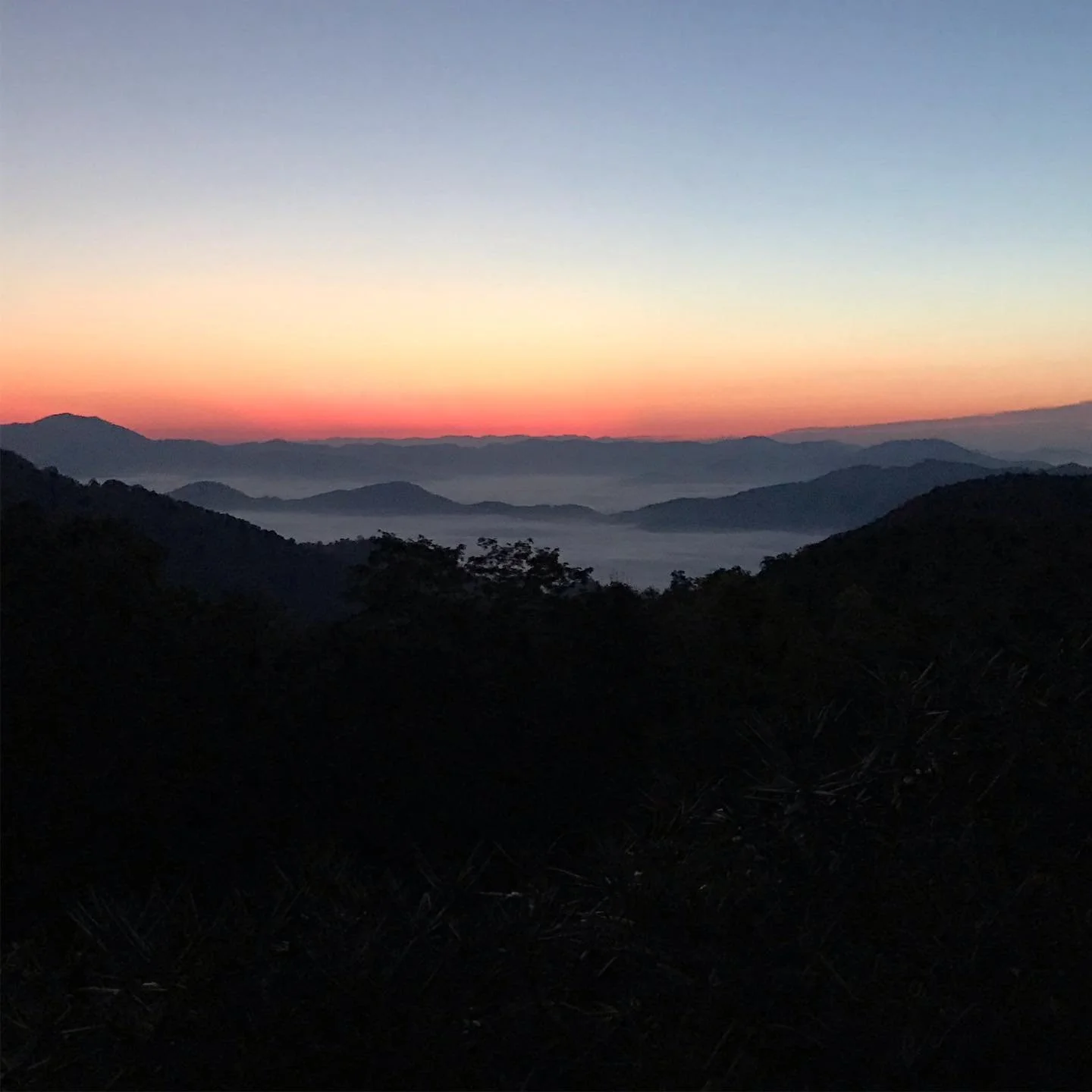 Watching in in awe the sun rise over Chattahoochee mountain, Maggie Valley North Carolina.  #naturesfinest #thegreatoutdoors #morningglory #mountainsunrise #chattahoocheemountains  #northcarolinasunrise