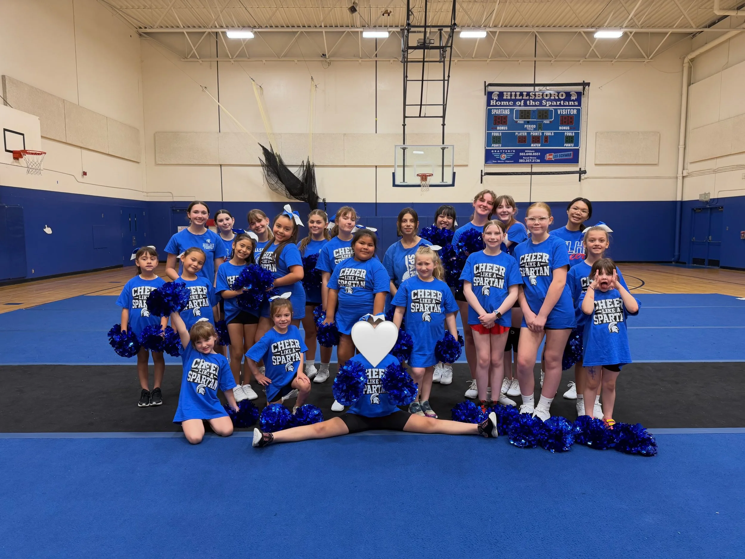 What a great day at our Hilhi Youth Cheer Clinic! 💙🤍

Today our campers learned how to jump, stunt, cheer, and dance like a Spartan&mdash;with confidence, teamwork, leadership, and lots of spirit.

Thank you to all of our future Spartans for spendi