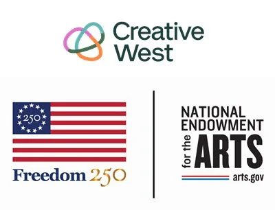 Creative West, Freedom 250 and National Endowment for the Arts logos