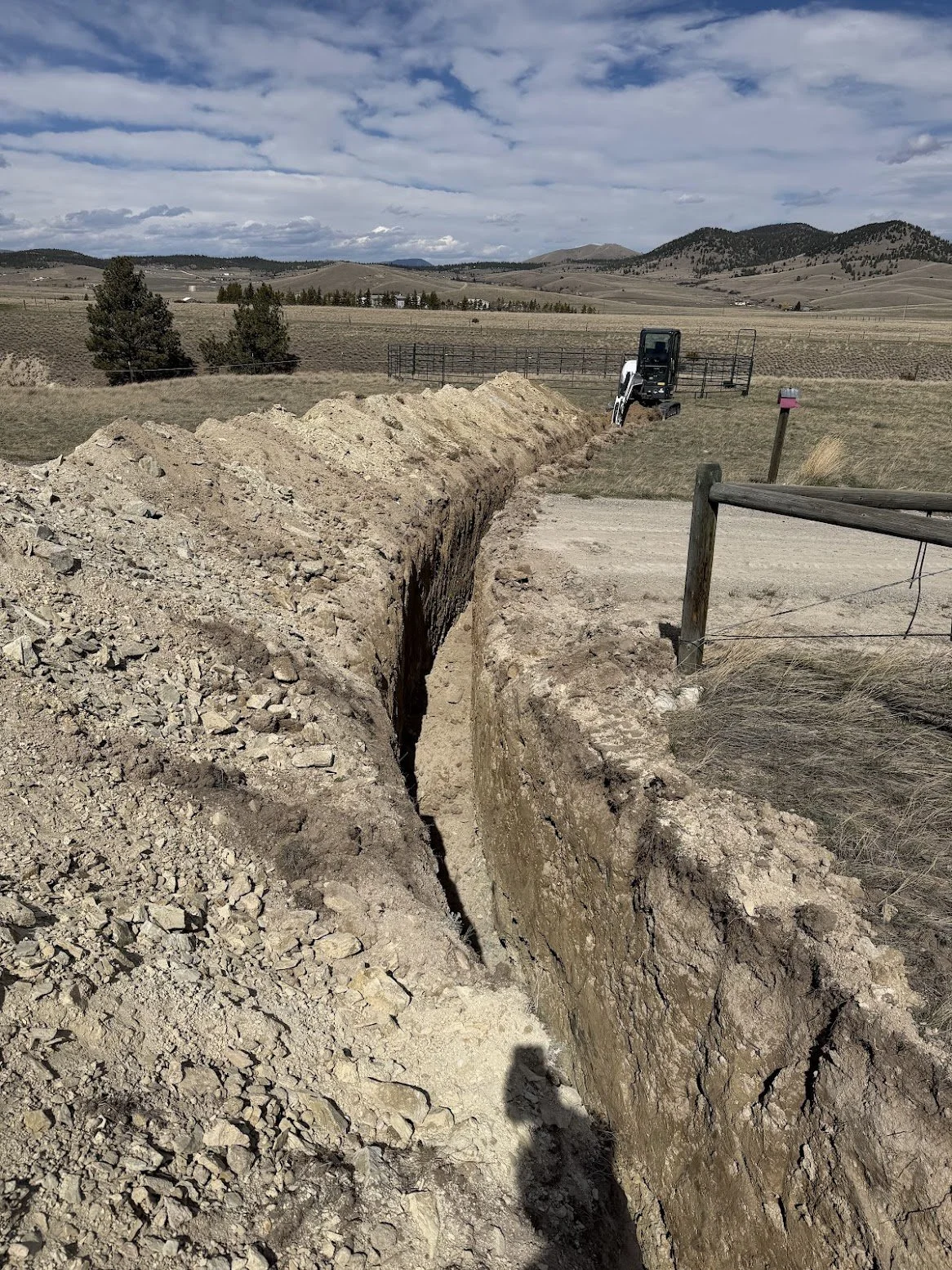 Utility lines and post holes