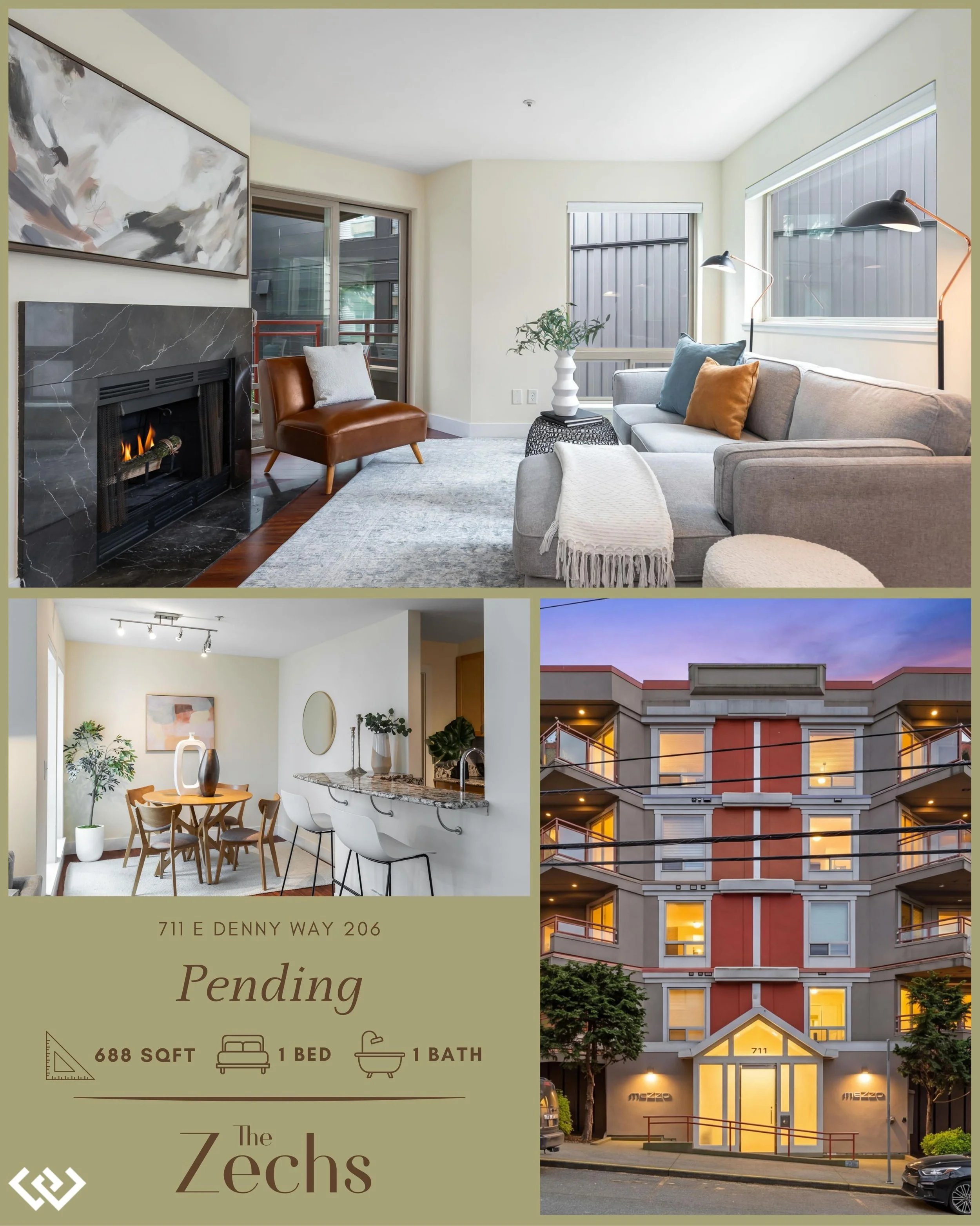 We have one more to celebrate today!✨

We are so proud to have helped our client sell this gorgeous updated condo in the heart of Capitol Hill. 688 sq ft of really well-done space &mdash; fireplace, hardwood floors, private deck, granite kitchen, and
