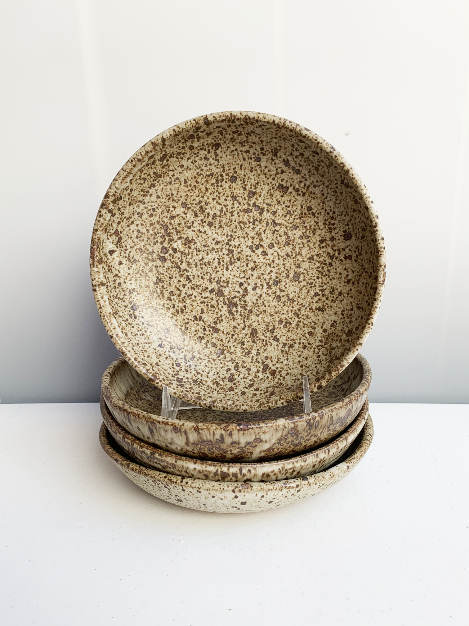Speckled Stoneware Pasta Bowl