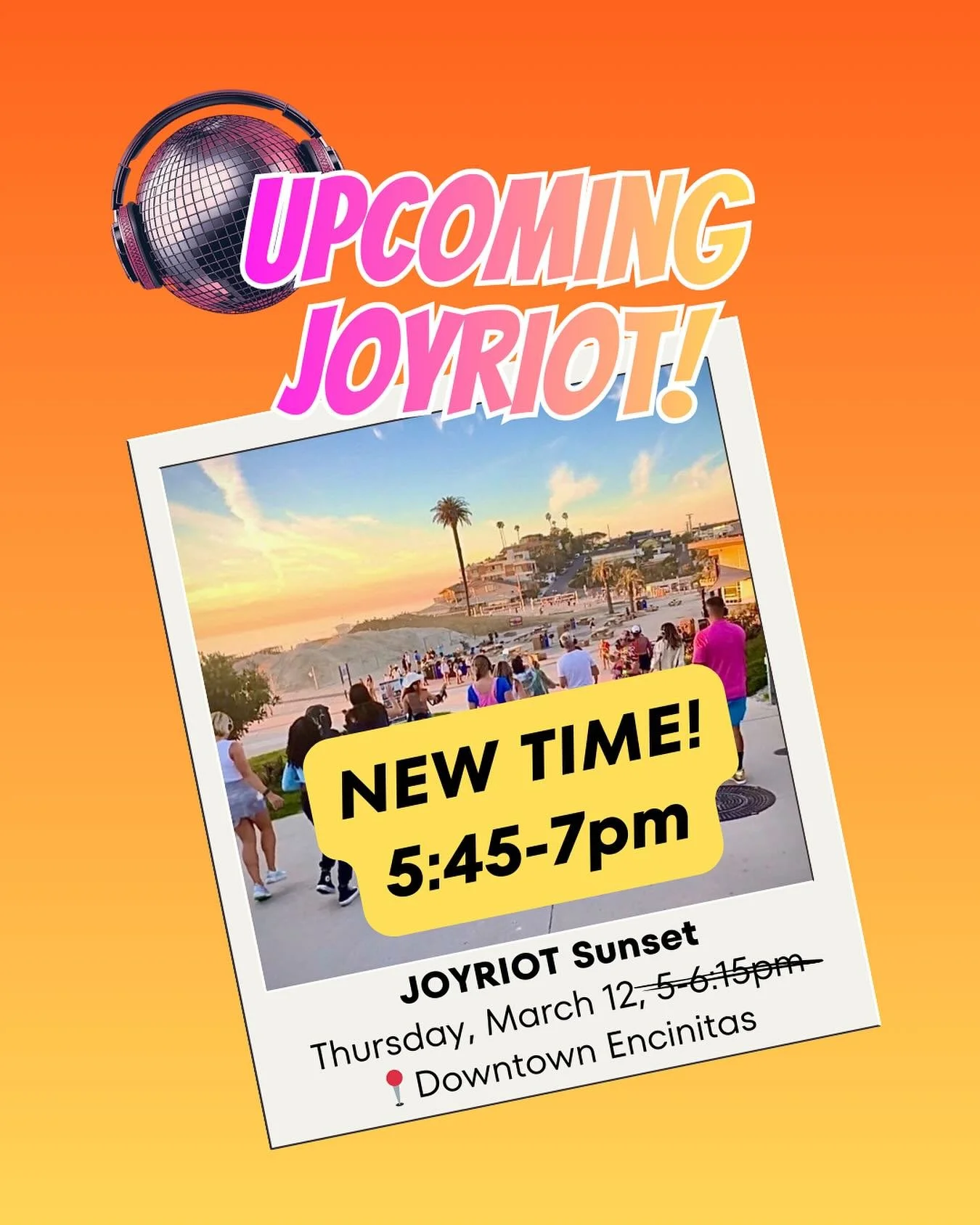 Woops!!

We forgot about that sneaky little thing called Daylight Savings.

Which means sunset is later than we thought&hellip;and dancing through the streets is way more magical when the sky is doing its sunset thing.

So we&rsquo;re pushing Thursda