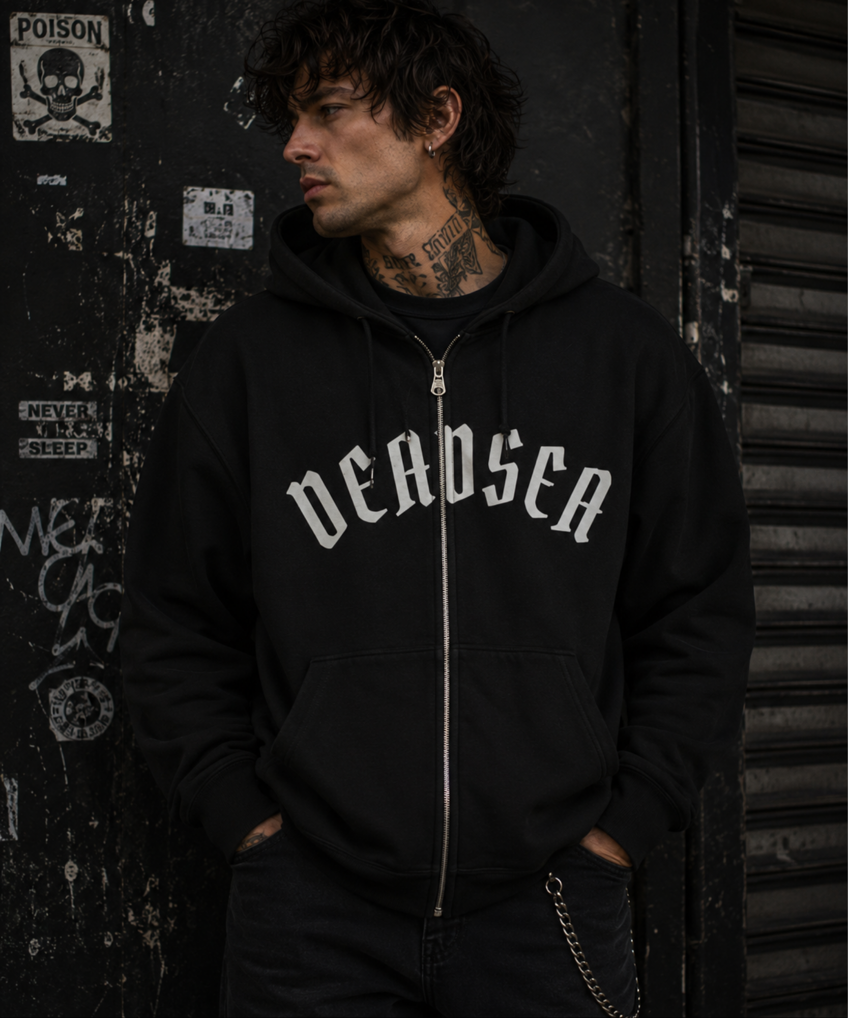 Unisex Dead Sea Full Zip Sweatshirt