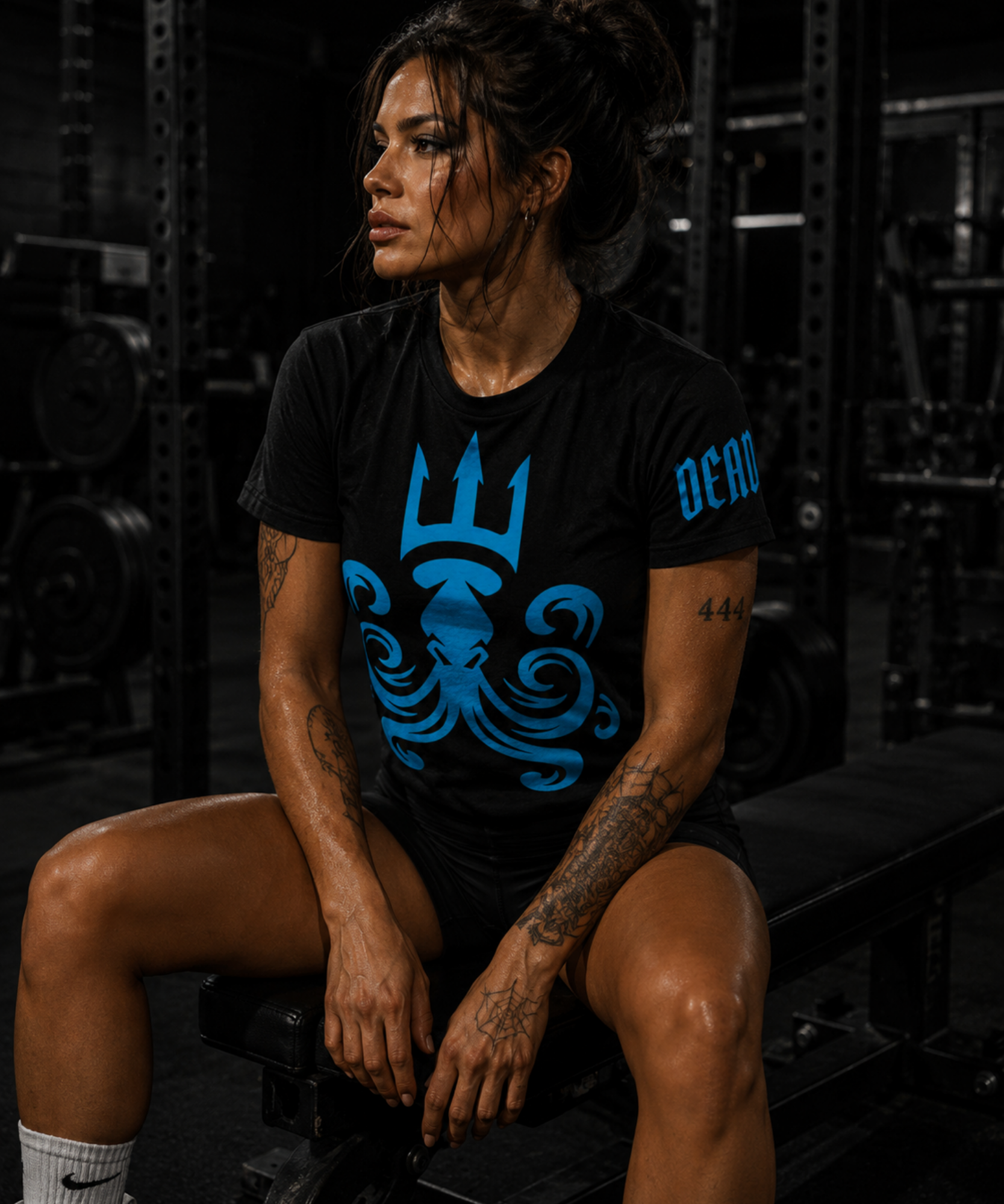 Women's Blue Kraken Fitted Tee