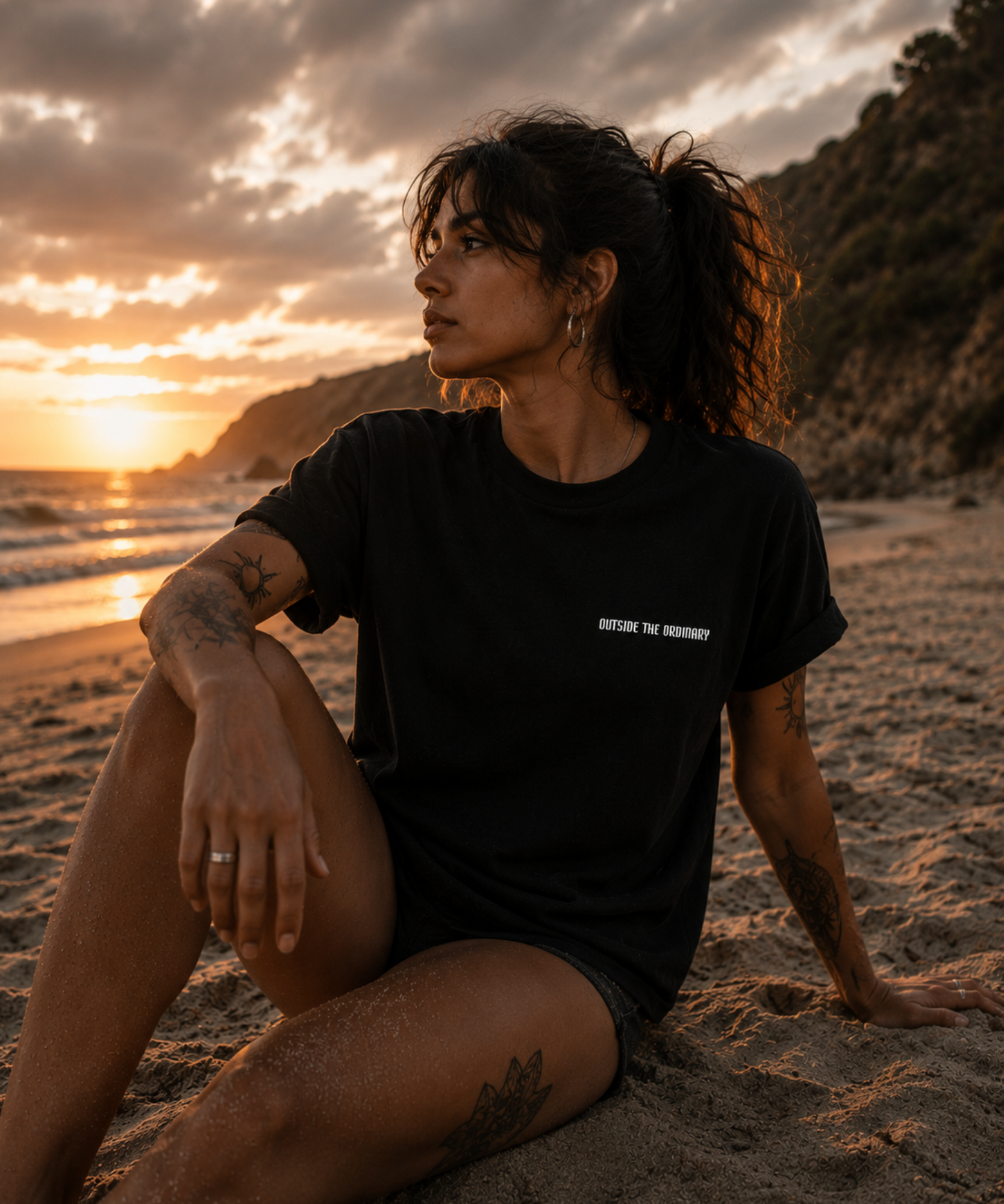 (1) Front - Female Model - Dead Sea Tentacle Shirt.png