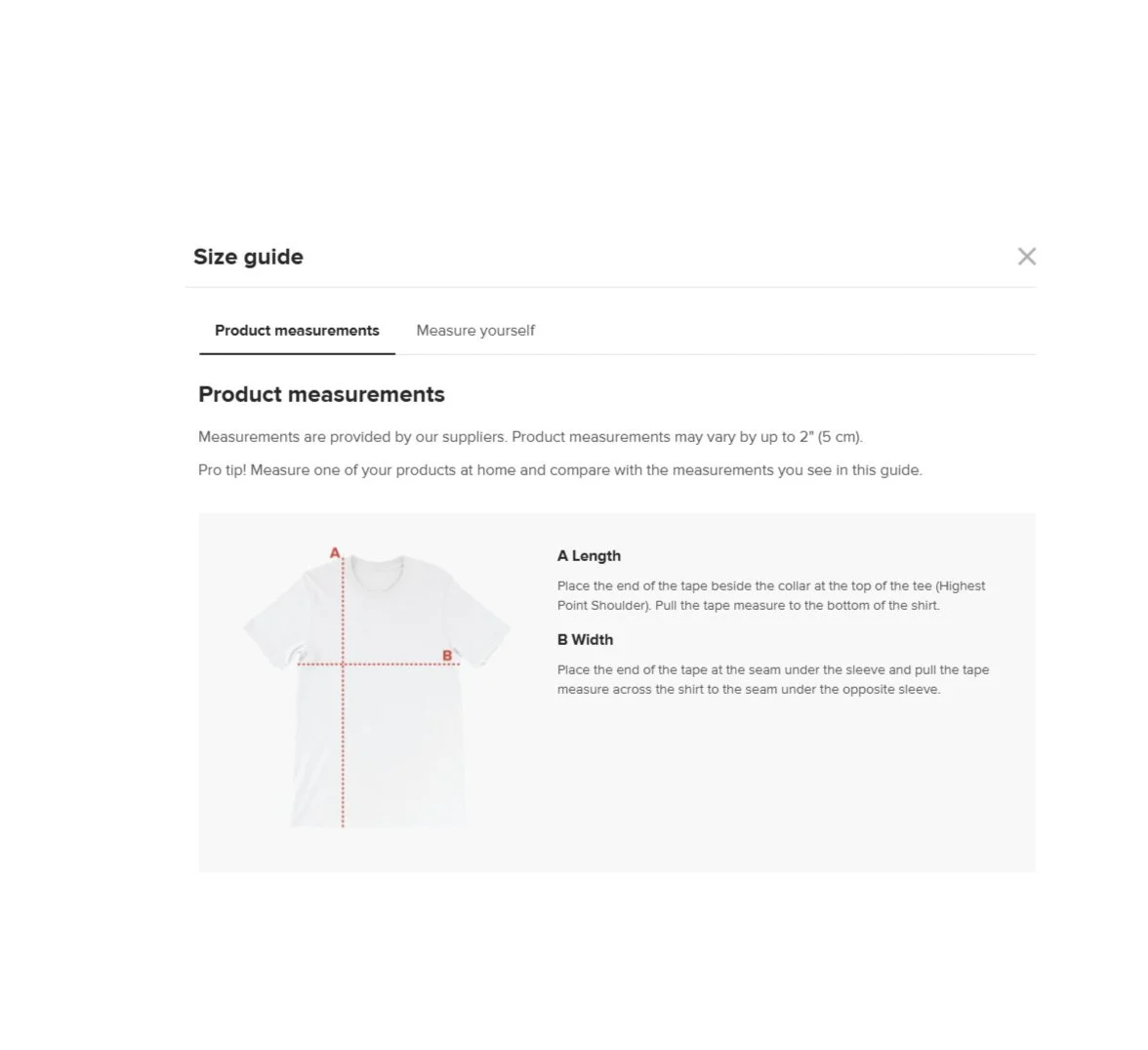 Size guide product measurements Bella.jpg
