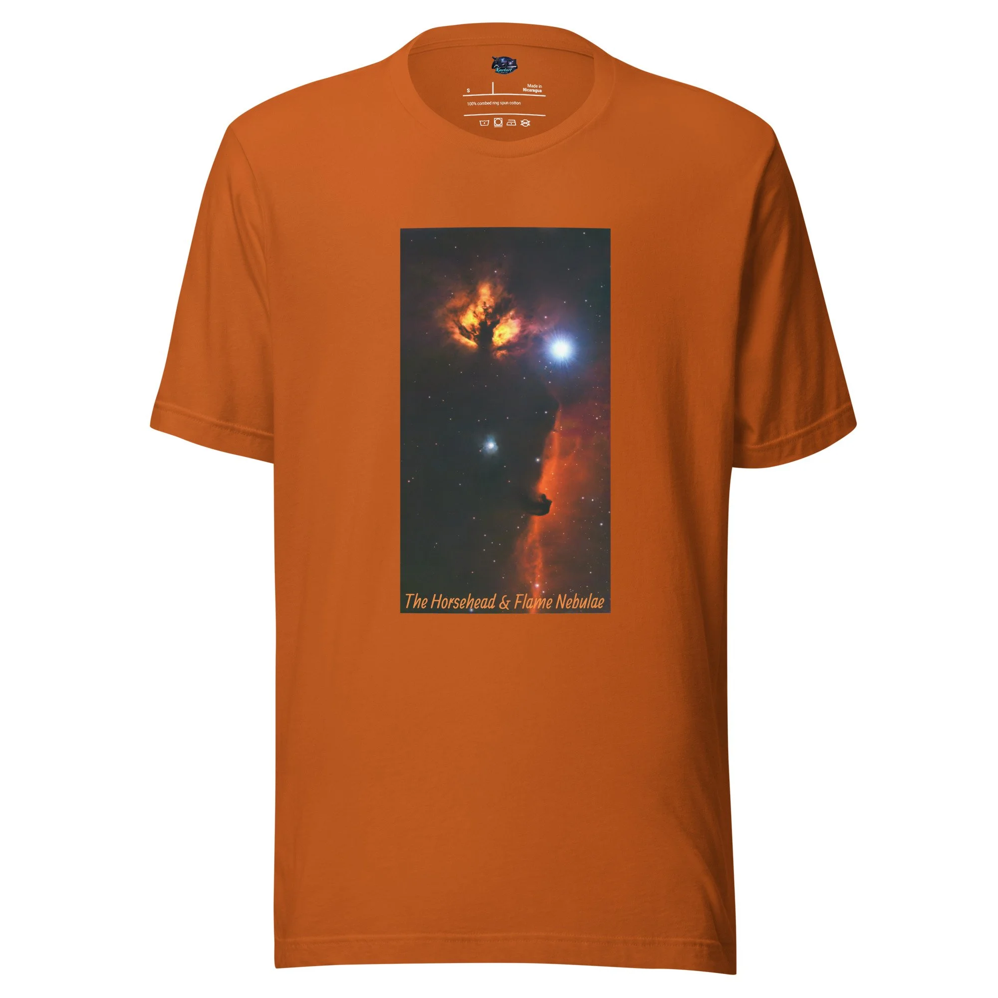 Horsehead & Flame nebulae on unisex t-shirt
