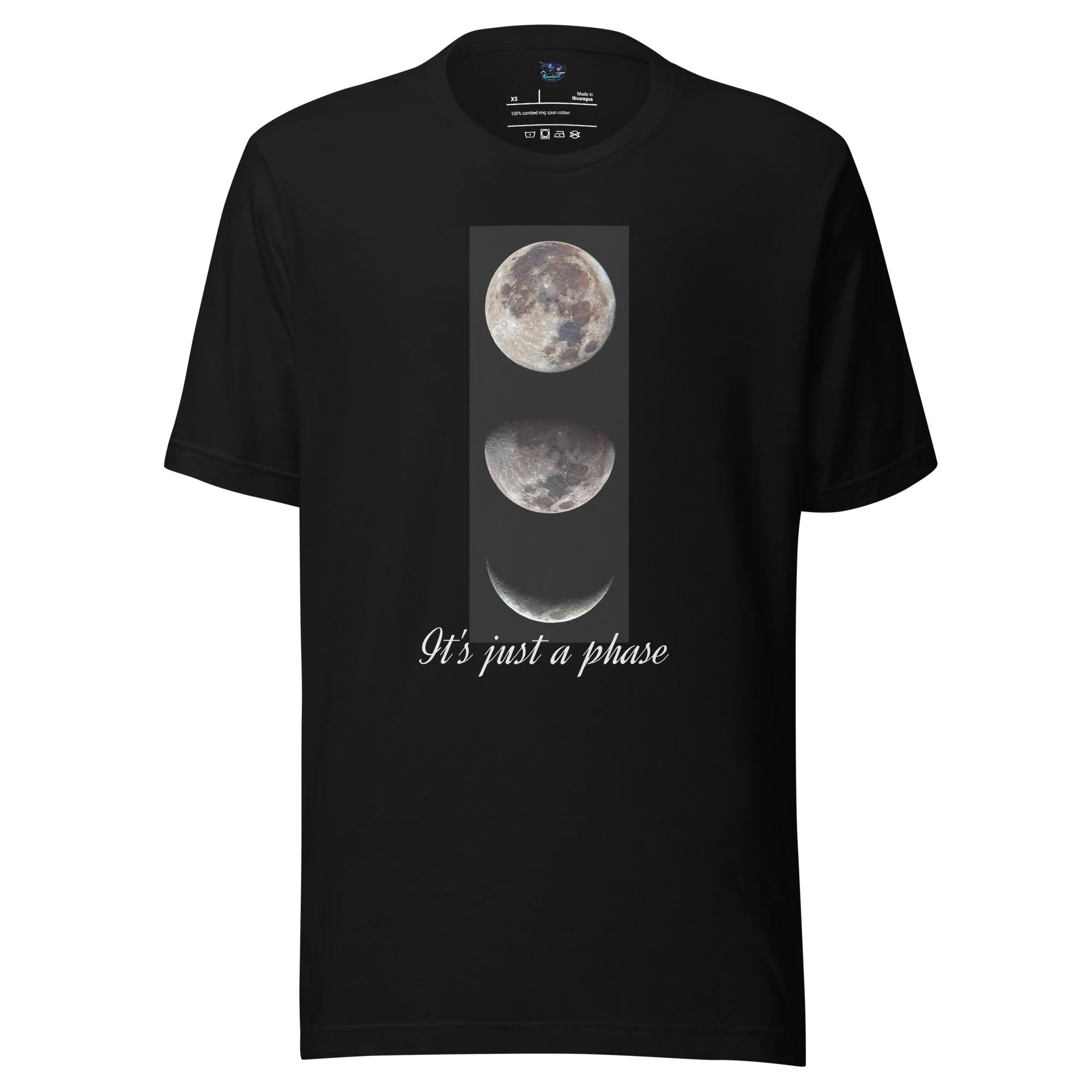 Moon phases on unisex t-shirt