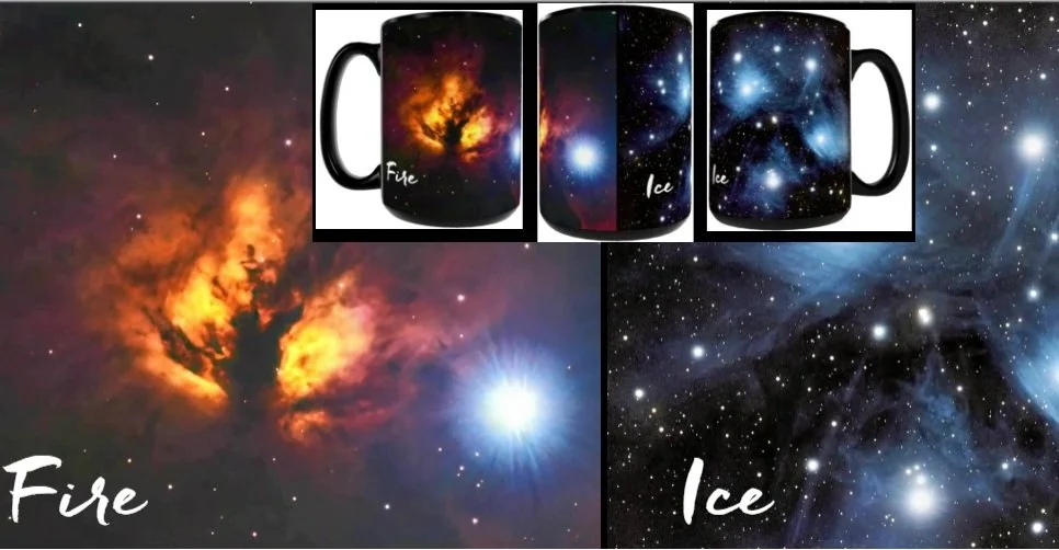 'Fire and Ice' Cosmic Ceramic Mug