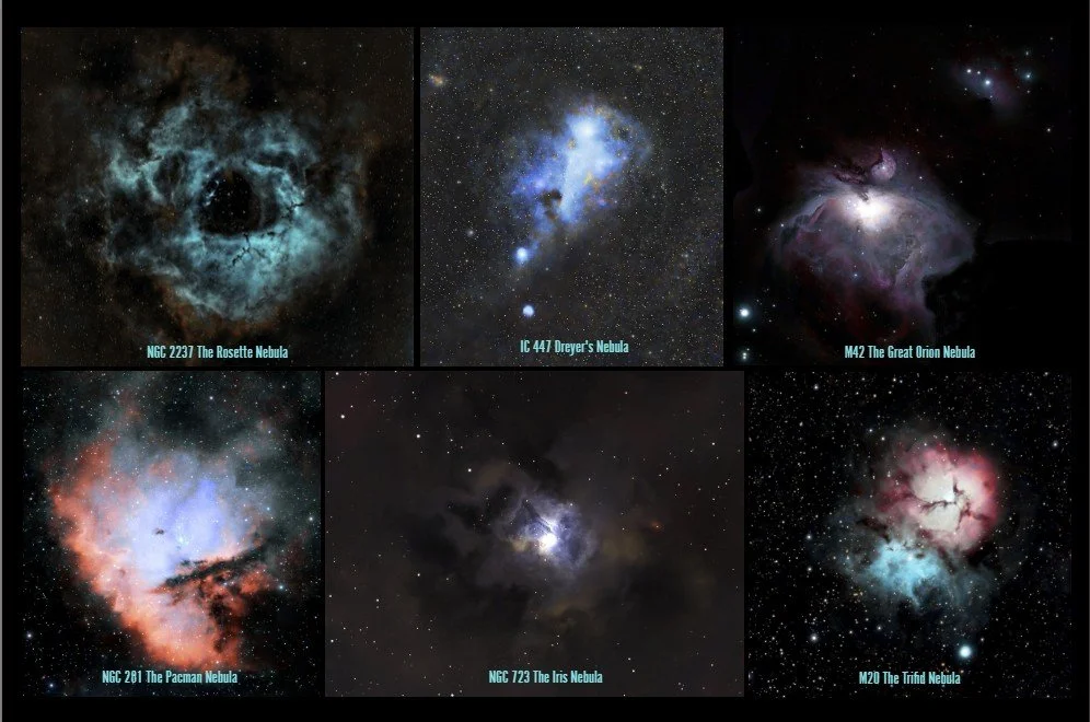 Nebulae Photo Collage - 6 Deep-Space Nebulae Prints | Framed & Unframed