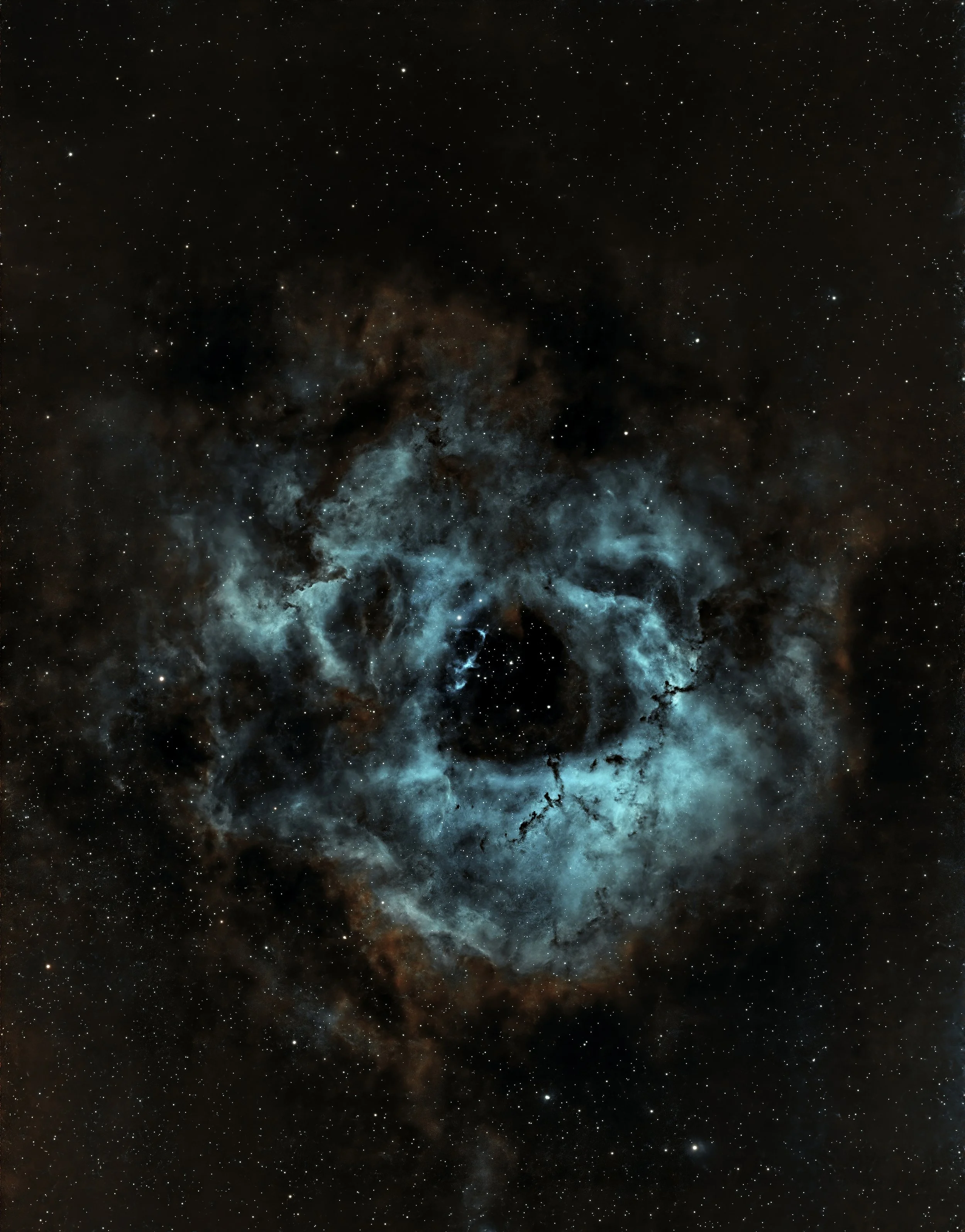 The Rosette Nebula in SHO