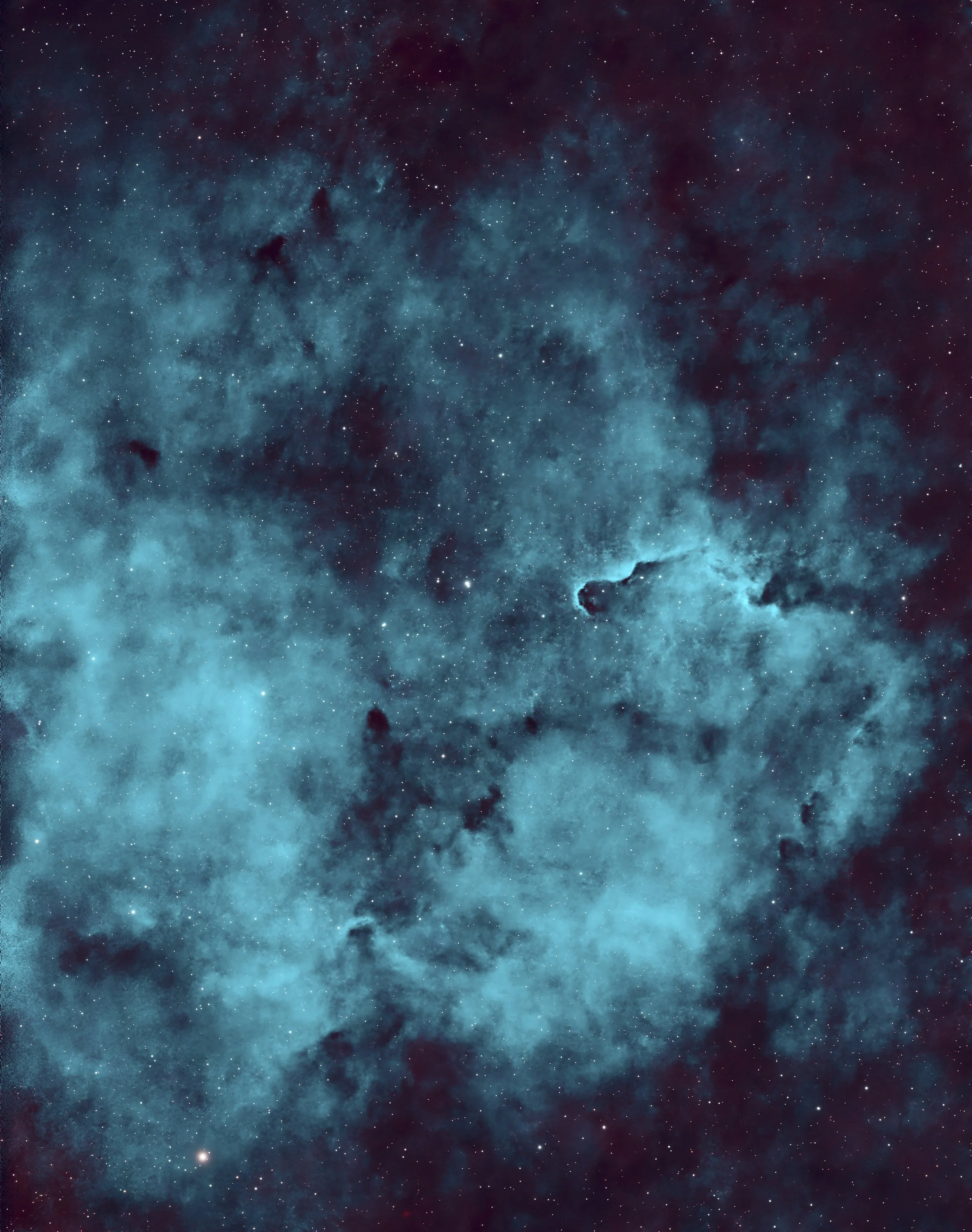 Elephant Trunk Nebula in OHH palette