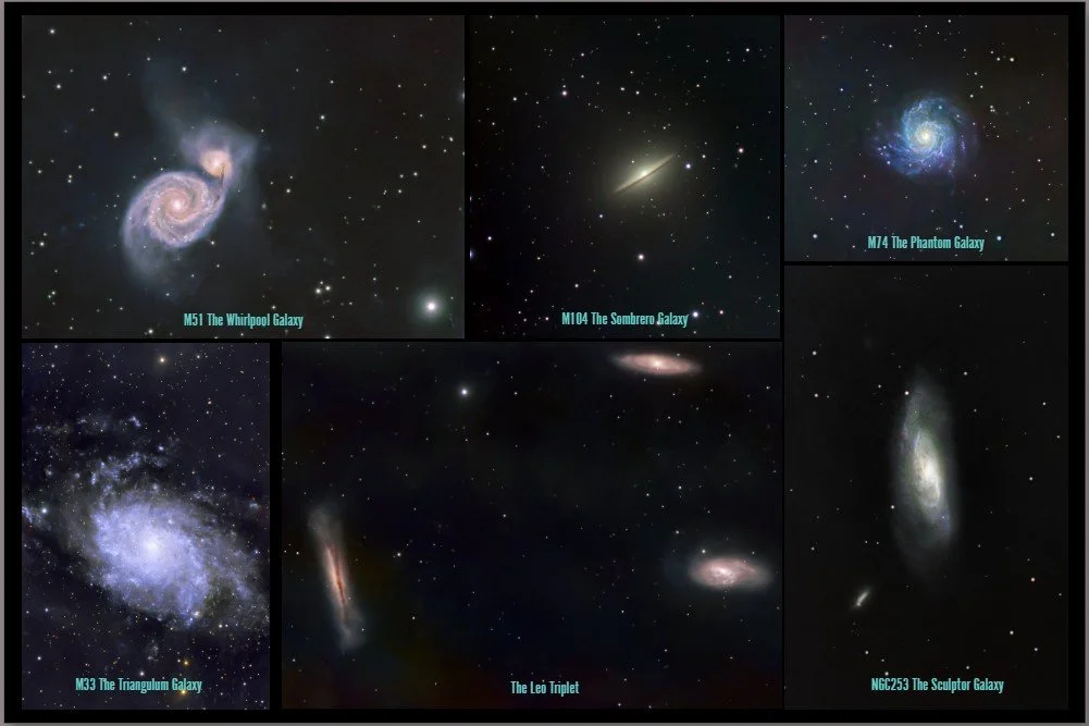 Galaxy Photo Collage – 6 Deep‑Space Galaxy Prints | Framed & Unframed