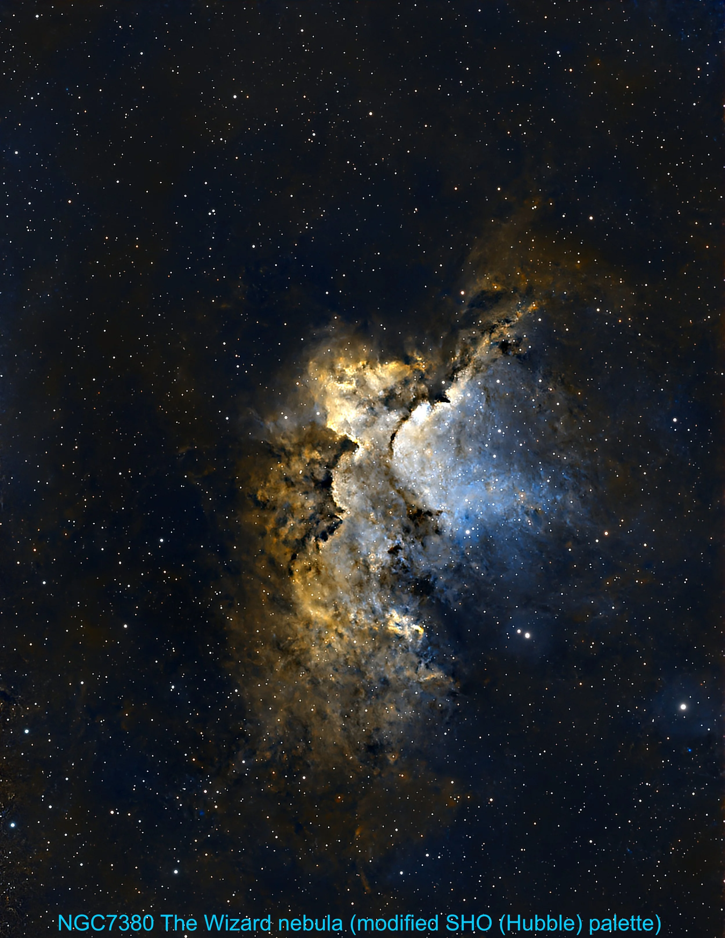 The Wizard nebula in SHO