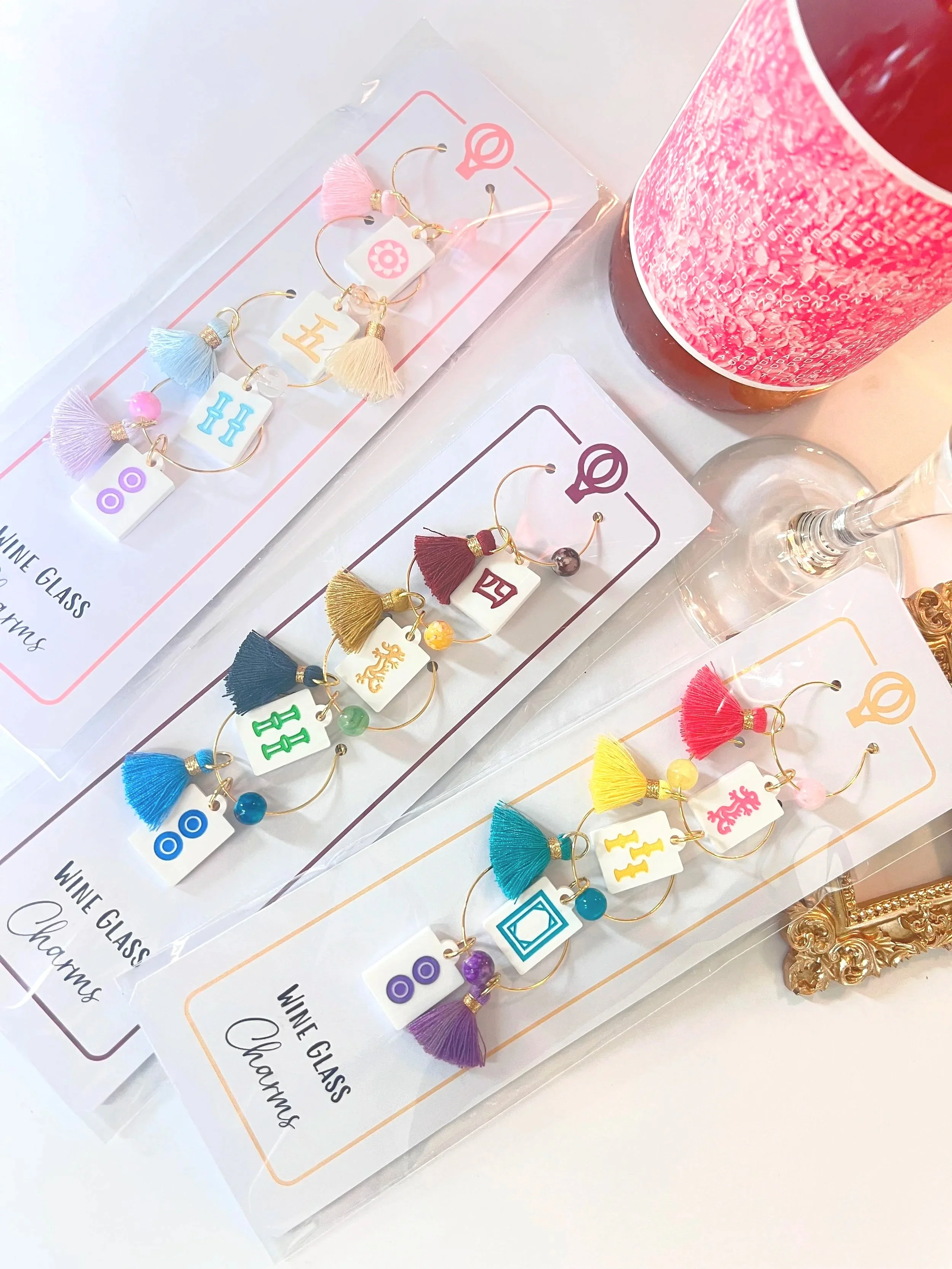 Colorful Classics: Wine Charms