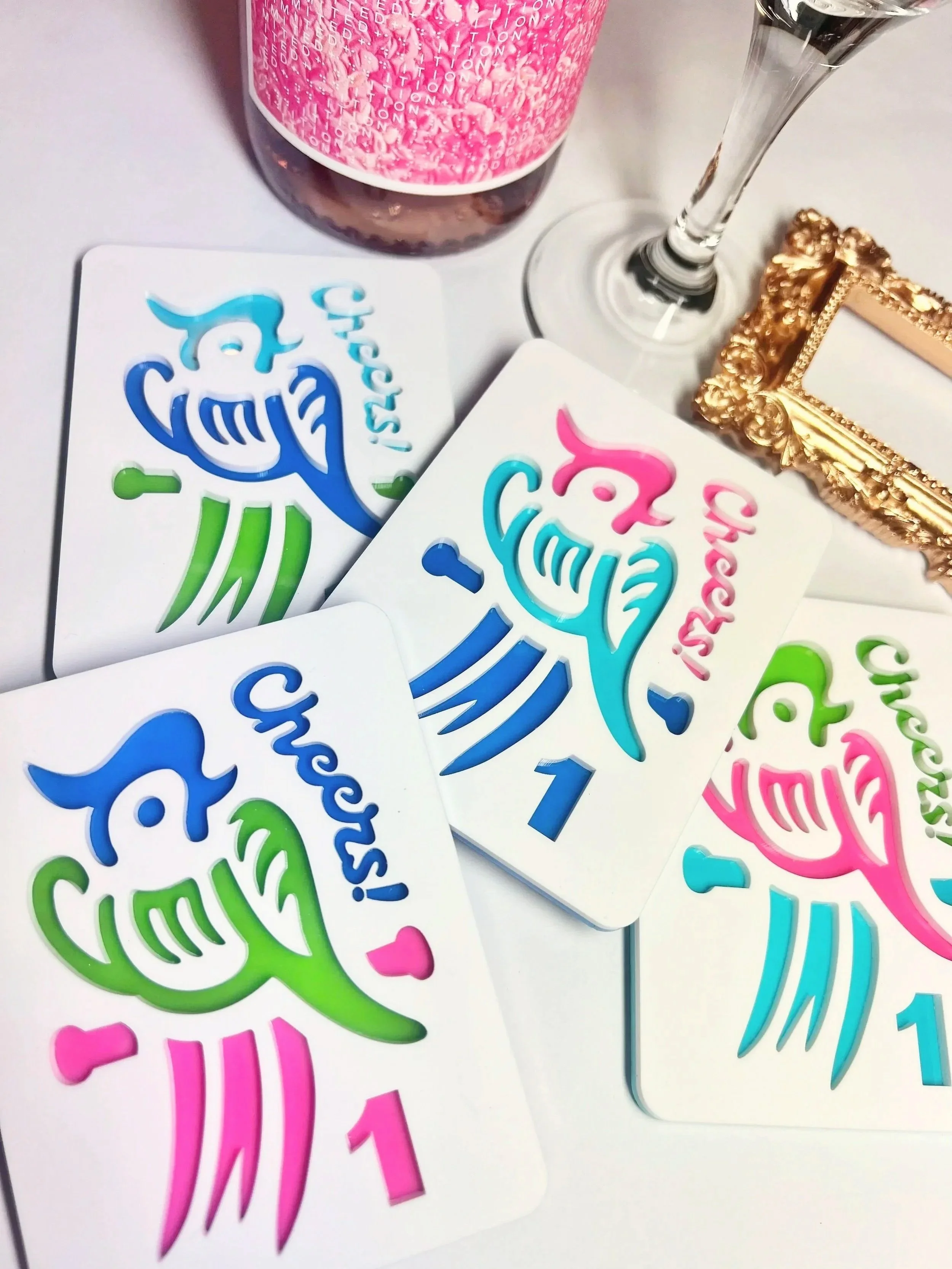 Bam Bird Tile Coasters