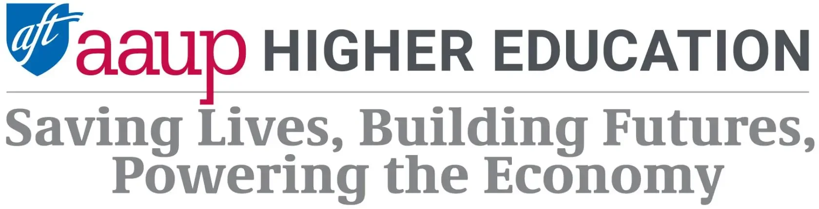 Logo of AF Higher Education and AUPP with the slogan 'Saving Lives, Building Futures, Powering the Economy'