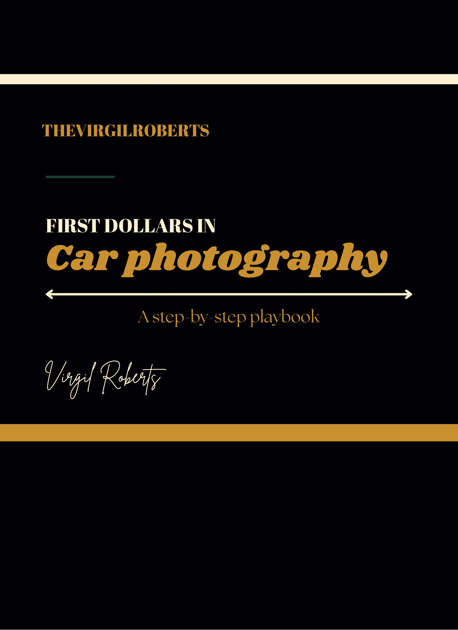 First Dollars in Car Photography - Pre Order