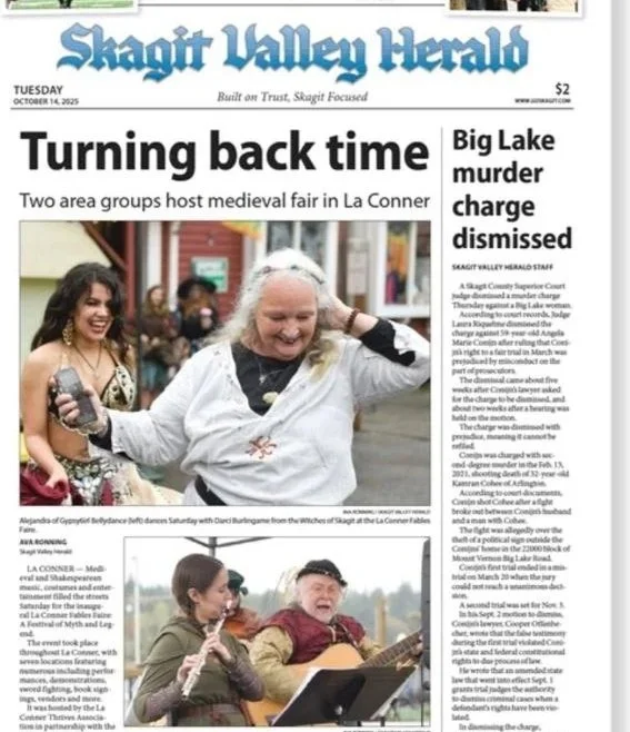 Front page feature for the Fables Faire | Alea Bellydance was formerly known as Gypsy6irl Bellydance | Skagit Valley Herald | Read Article