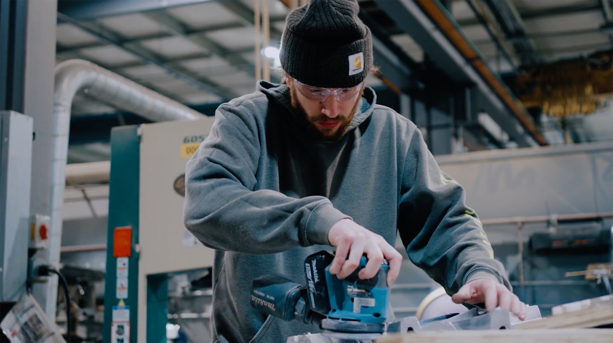 Christian Redmond creating art through Wisconsin Aluminum Foundry's Artist Residency program.