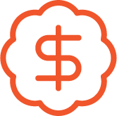 Icon representing competitive wages in manufacturing careers.