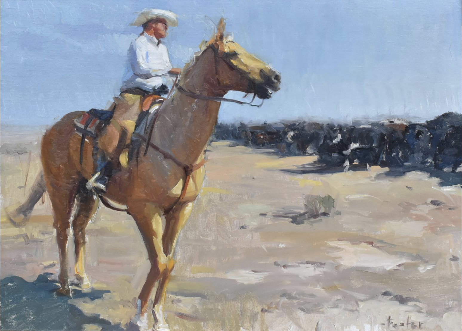 'Kit Carson Work Day'
oil on canvas, size (in): 20x27