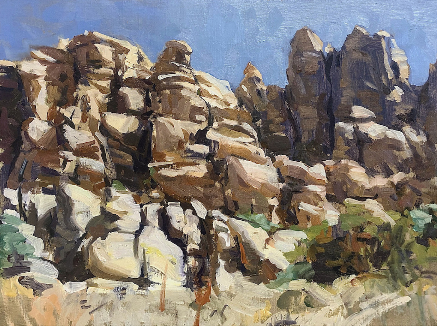 'Mojave Rock Face'
oil on canvas, size (in): 14x18