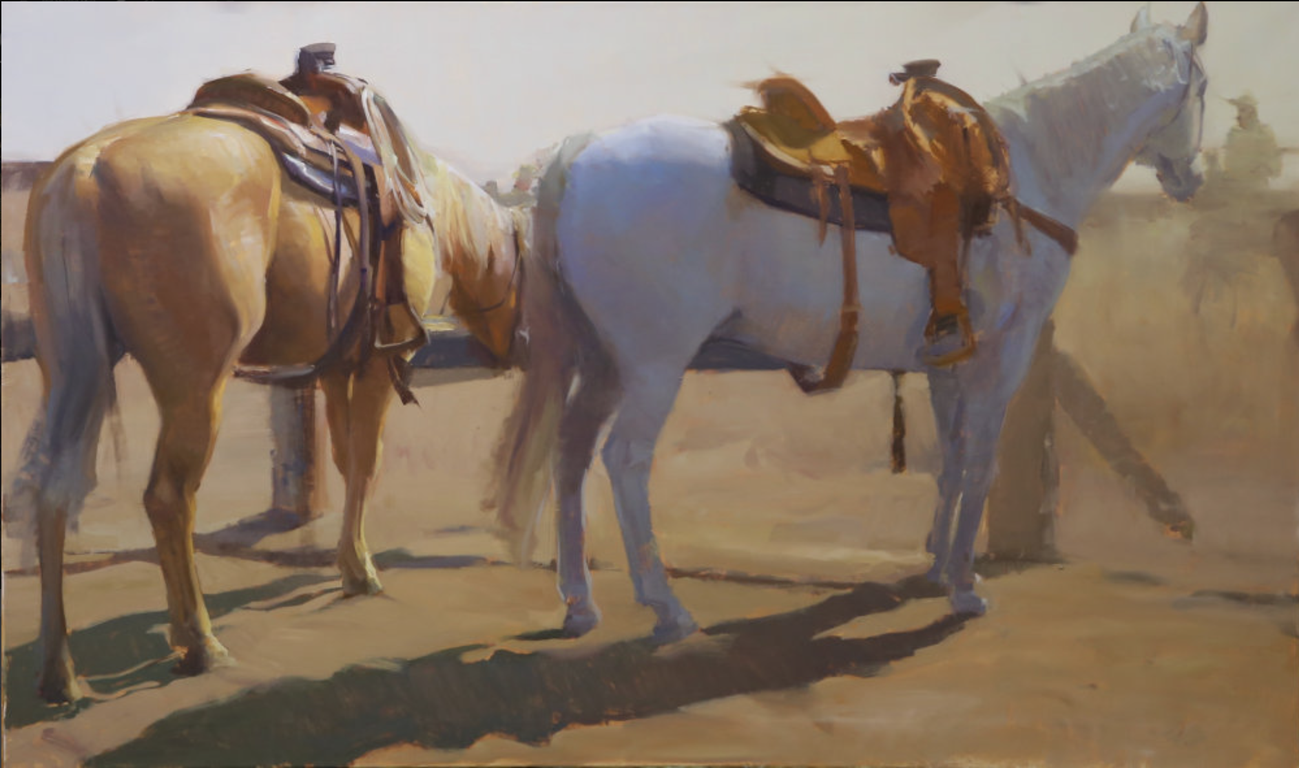 'Hitching Post,' Best in Show winner of 2021 Coors Western Art Exhibit & Sale
oil on canvas, size (in): 36x60