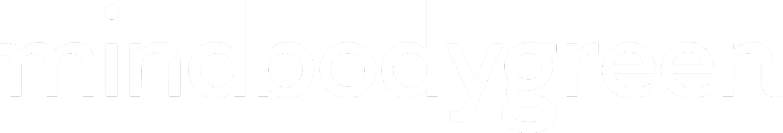 The logo of mindbodygreen, featuring the company name in lowercase white text on a black background.