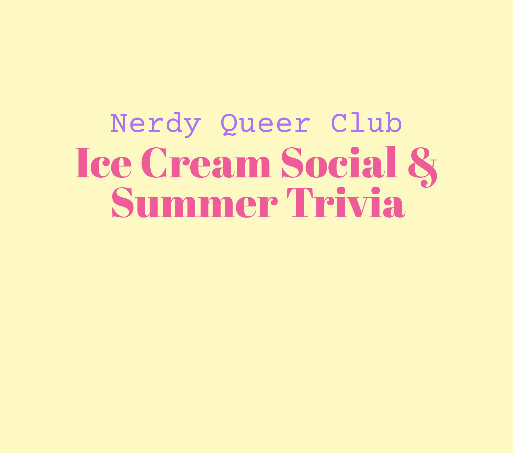 Ice Cream Social & Trivia