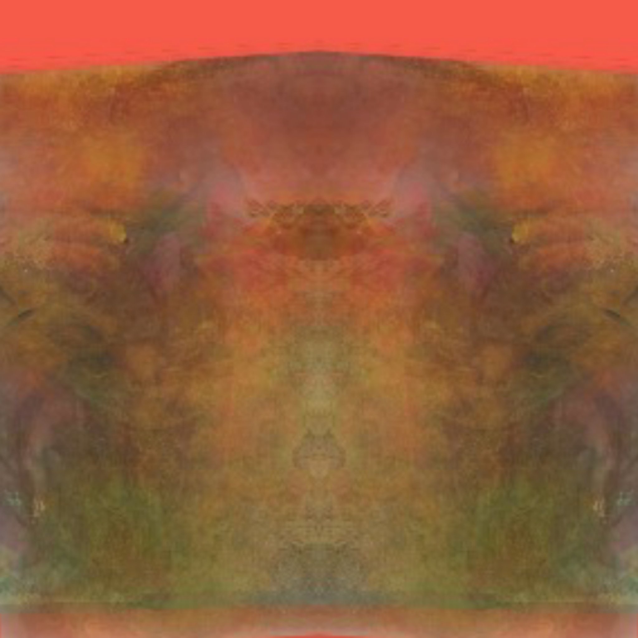 Colorful blurred abstract background with pink, orange, yellow, and green hues.