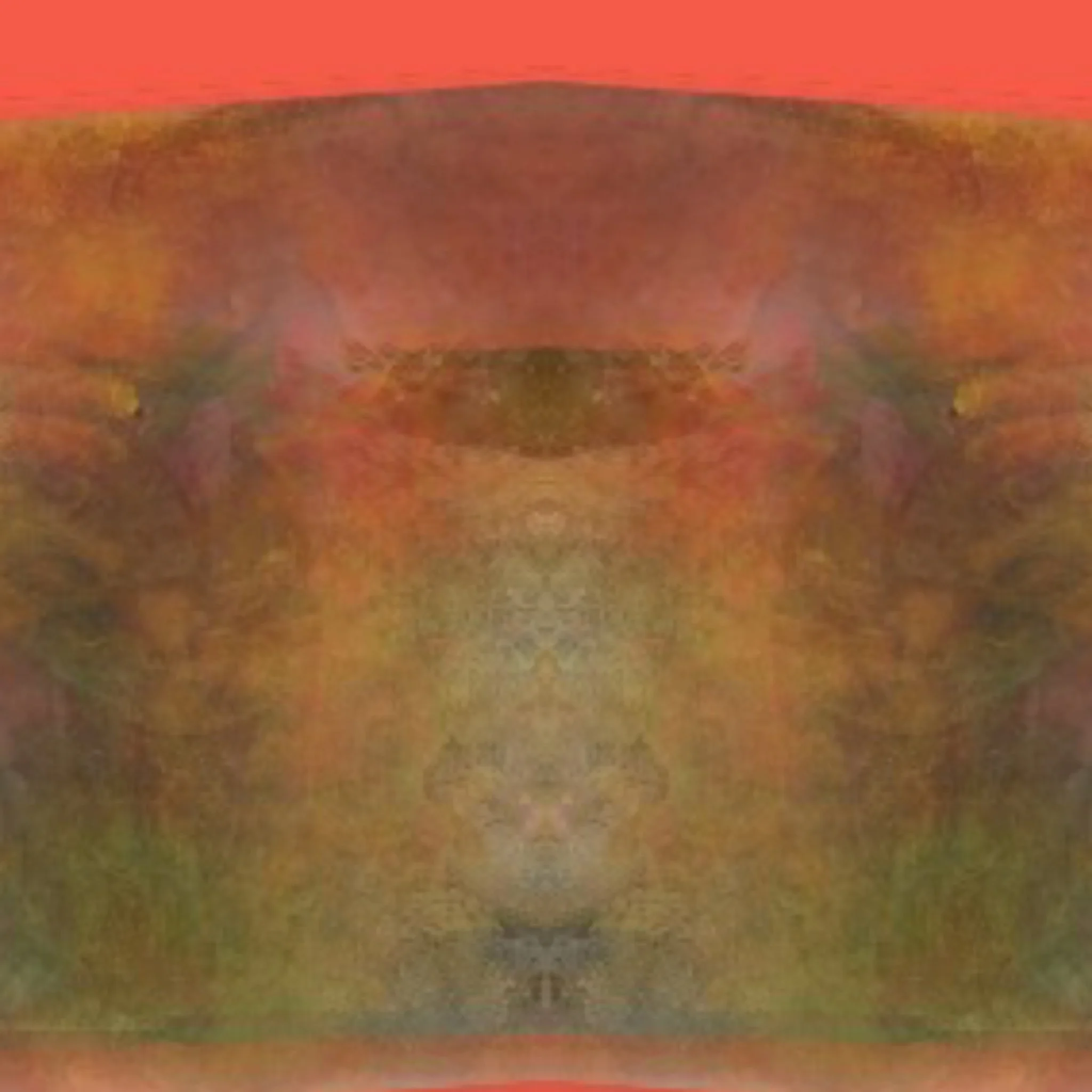 Close-up image of a human eye with the eyelid partly closed, revealing the eyelash and some skin around the eye. The background is blurry and features warm colors, possibly a sunset or sunrise sky.