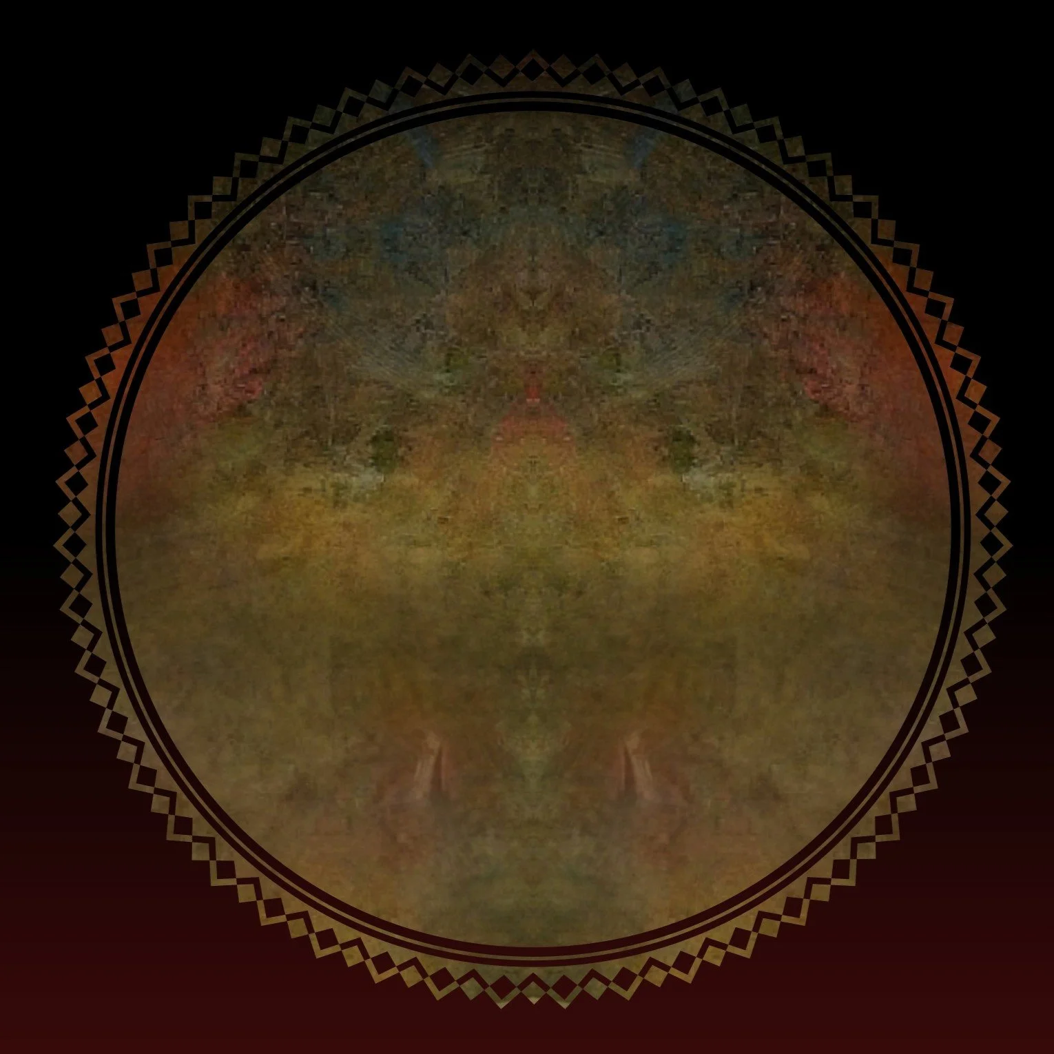 A round, ornate object with intricate patterns and textures, set against a black background.